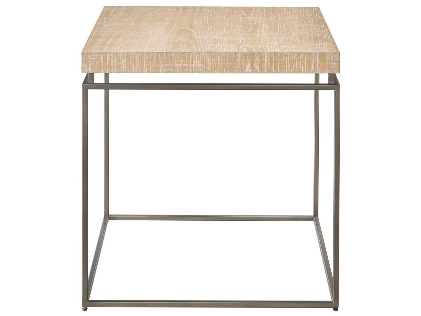 Modern Farmhouse Rustic Natural Oak End Table - Ornate Home