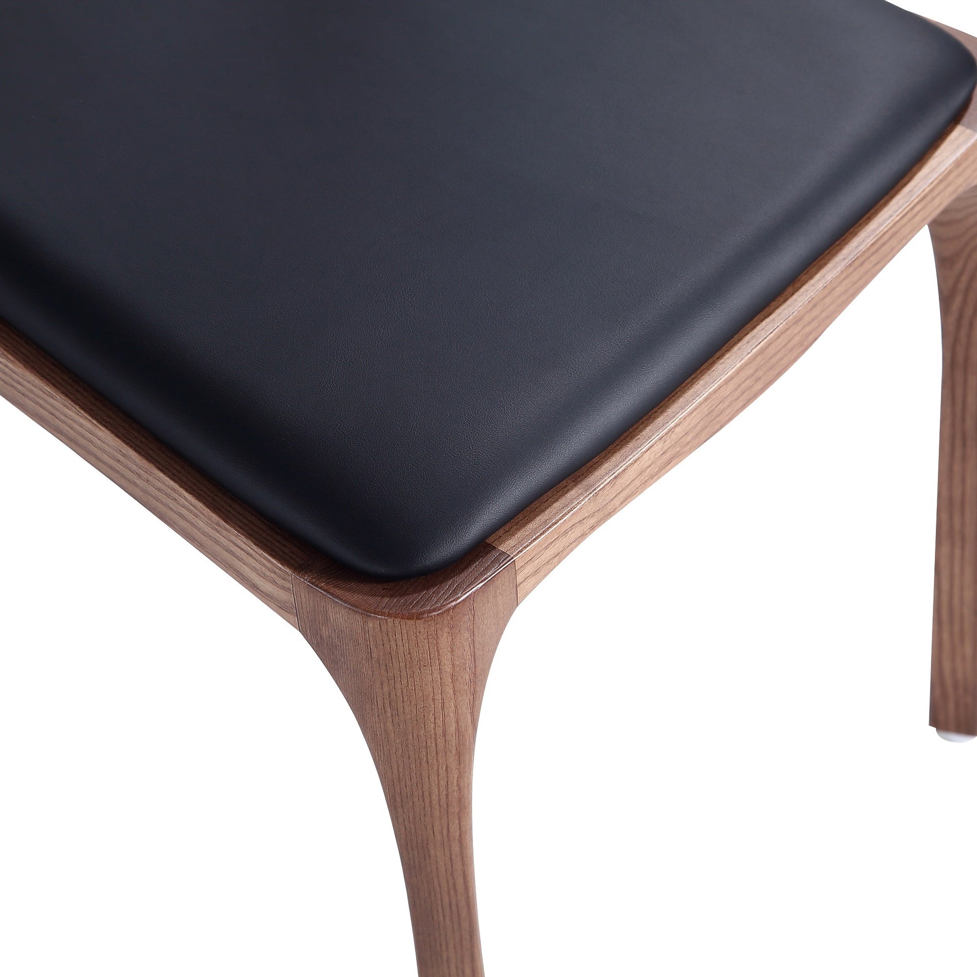 Moderno Stackable Dining Chair in Walnut and Black (Set of 2) - Ornate Home
