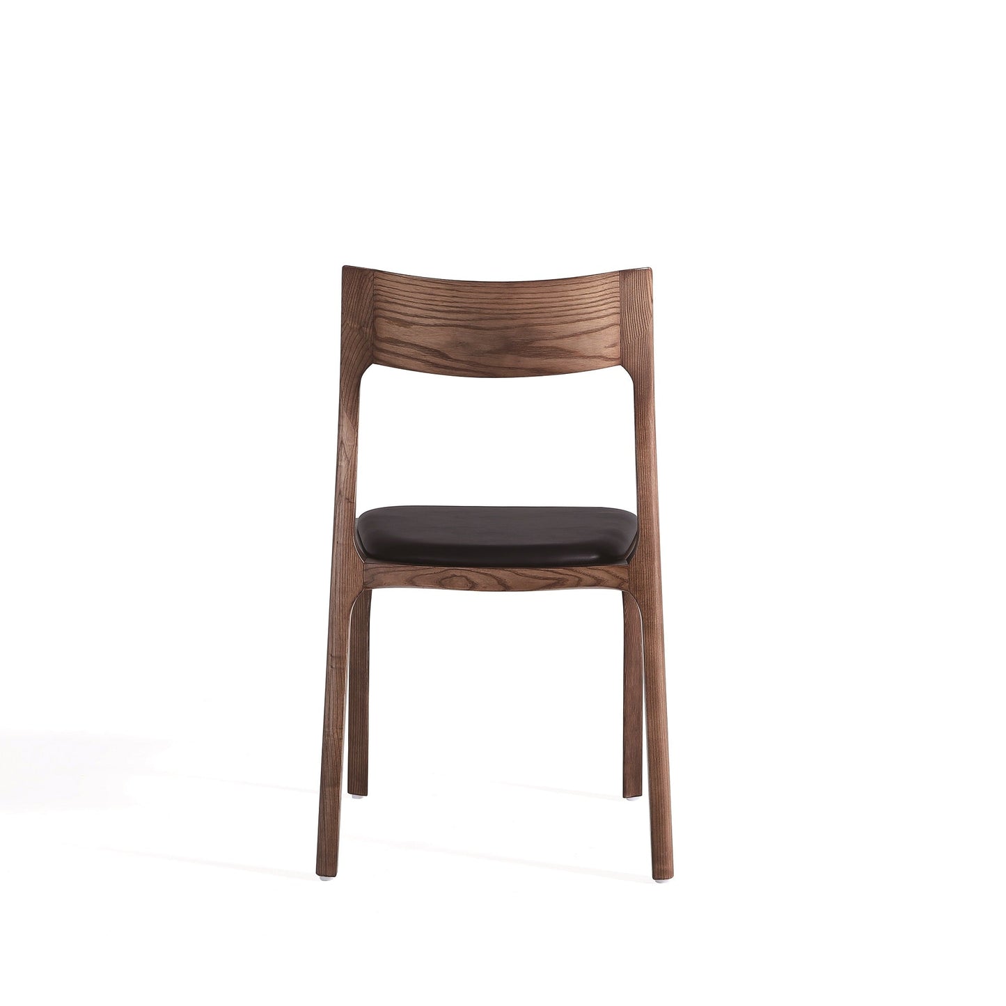 Moderno Stackable Dining Chair in Walnut and Black (Set of 2) - Ornate Home