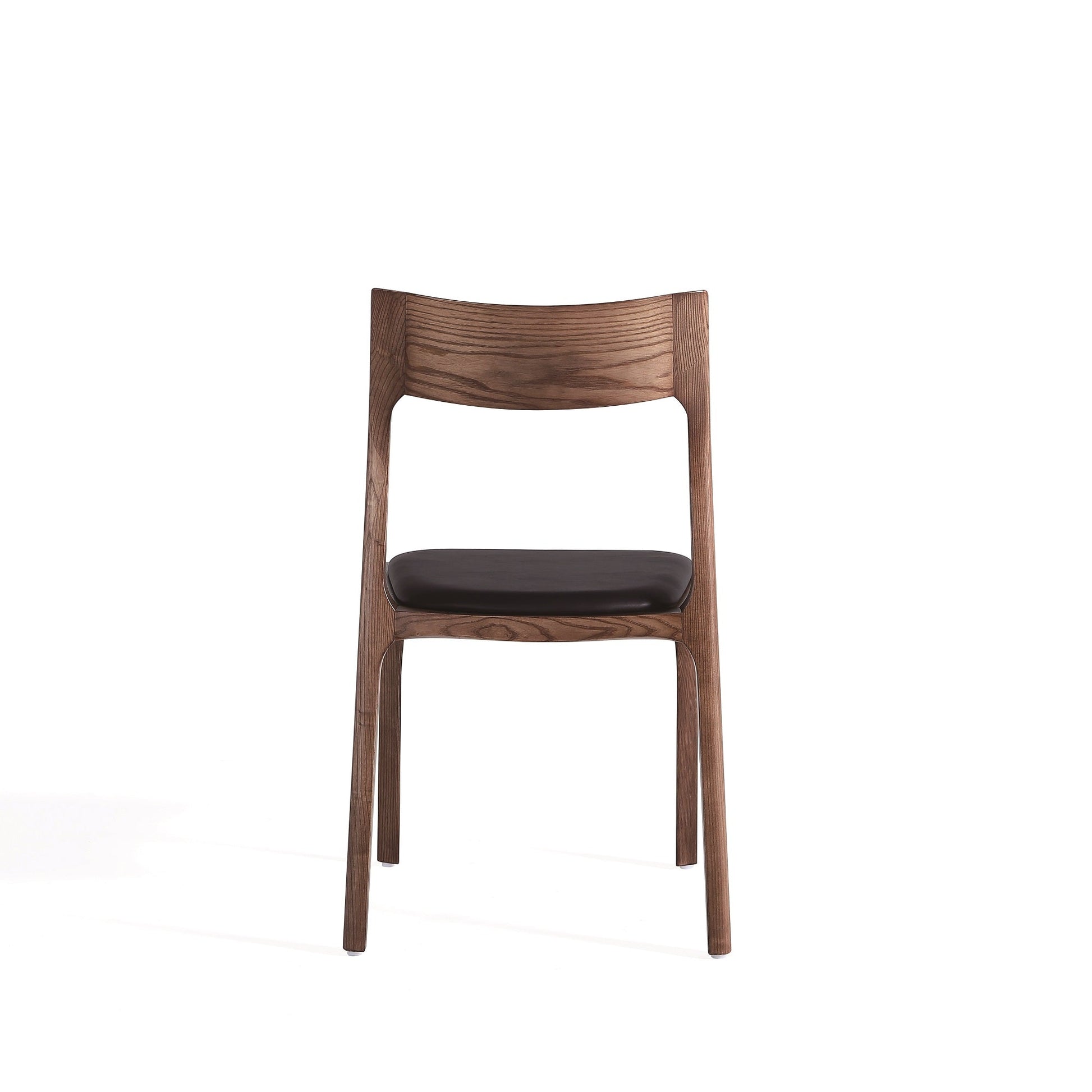 Moderno Stackable Dining Chair in Walnut and Black (Set of 2) - Ornate Home