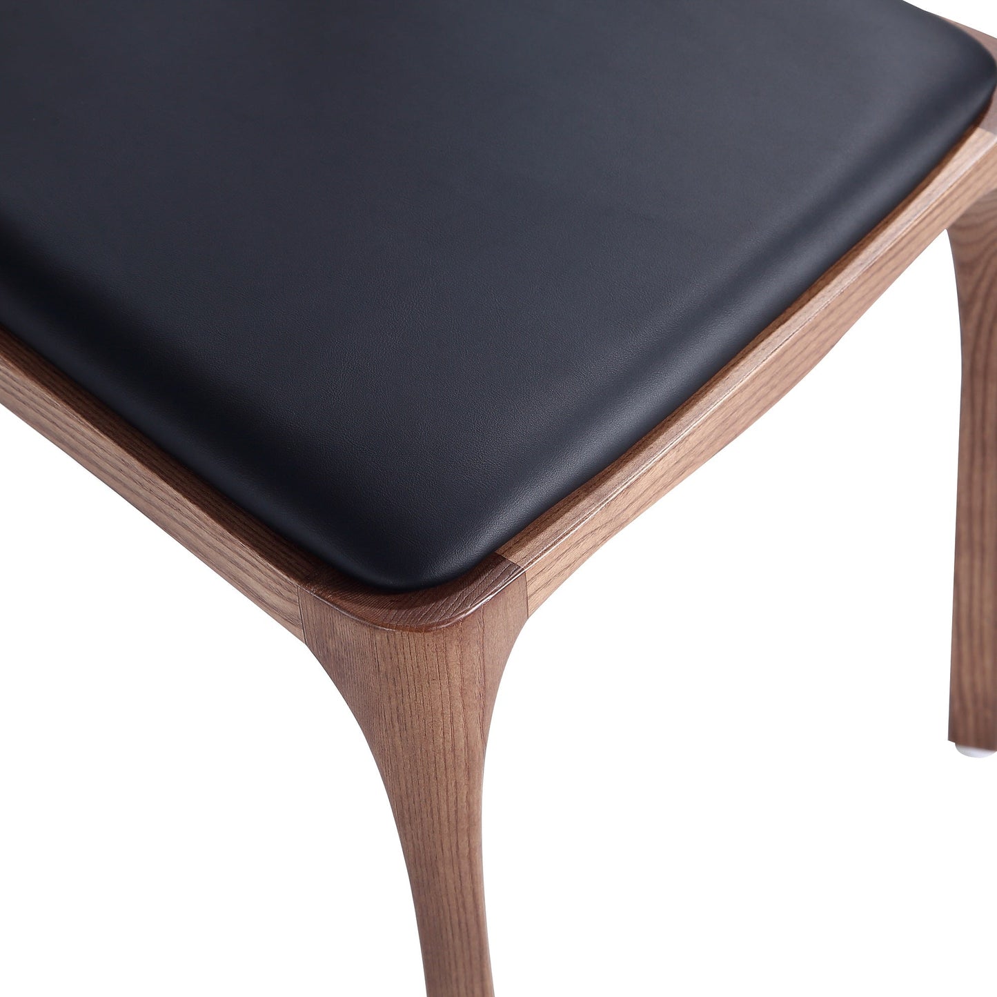 Moderno Stackable Dining Chair in Walnut and Black (Set of 4) - Ornate Home