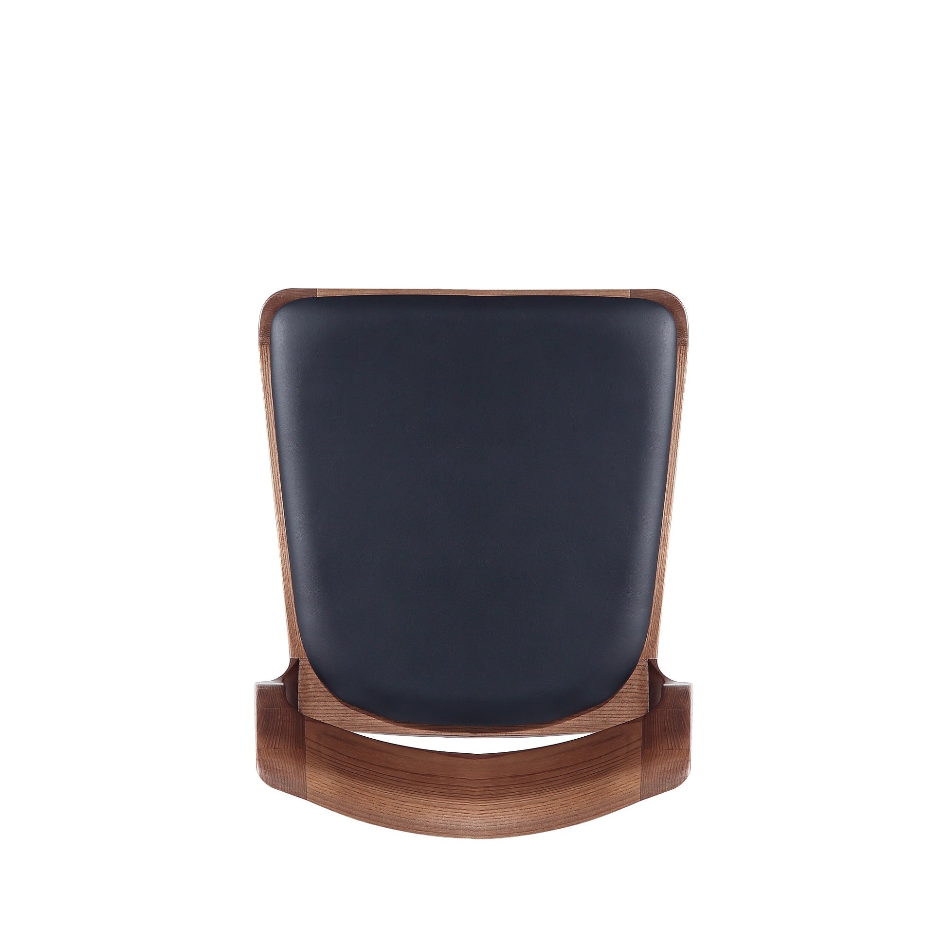Moderno Stackable Dining Chair in Walnut and Black (Set of 4) - Ornate Home
