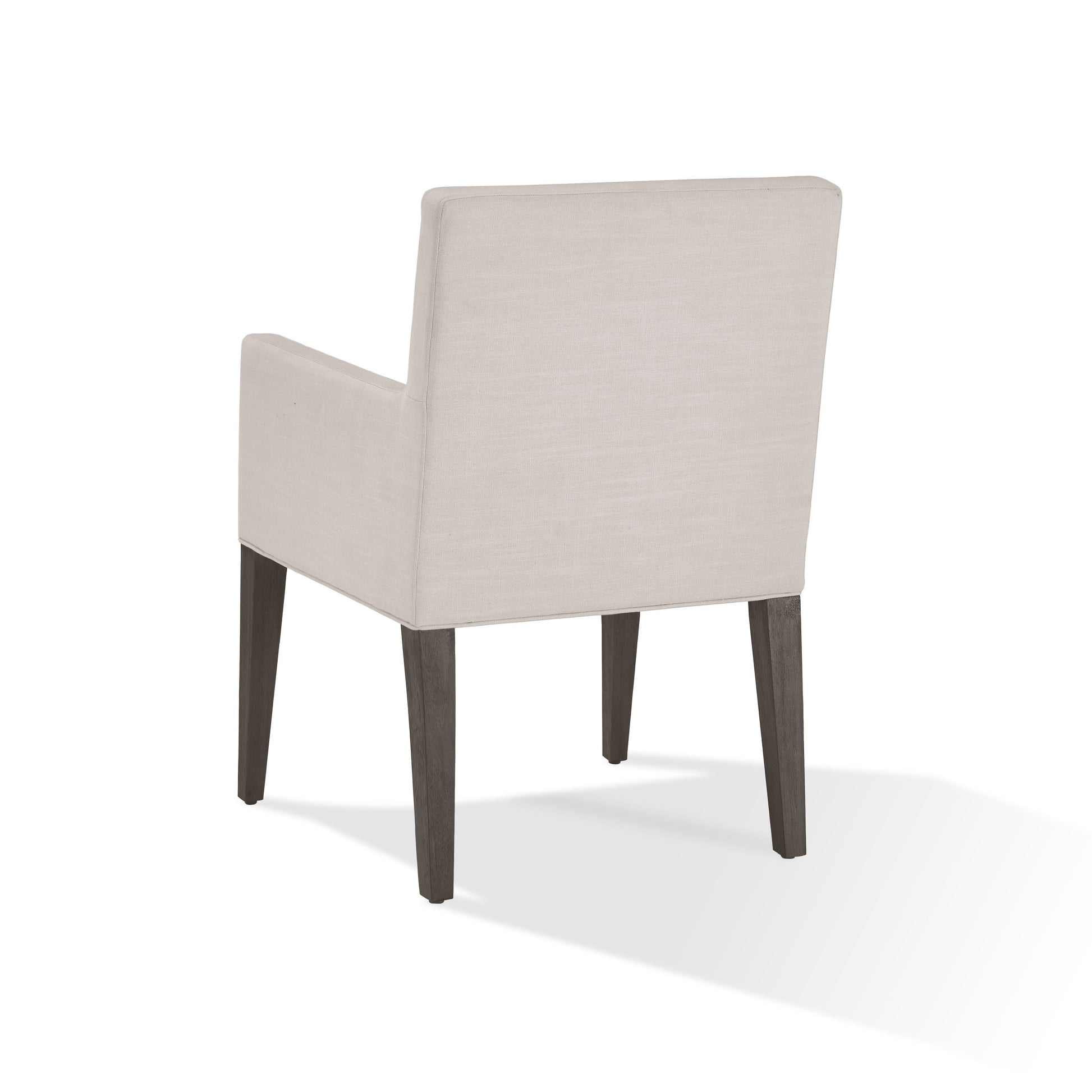 Modesto Upholstered Arm Chair in Abalone Linen and French Roast (Set of 2) - Ornate Home