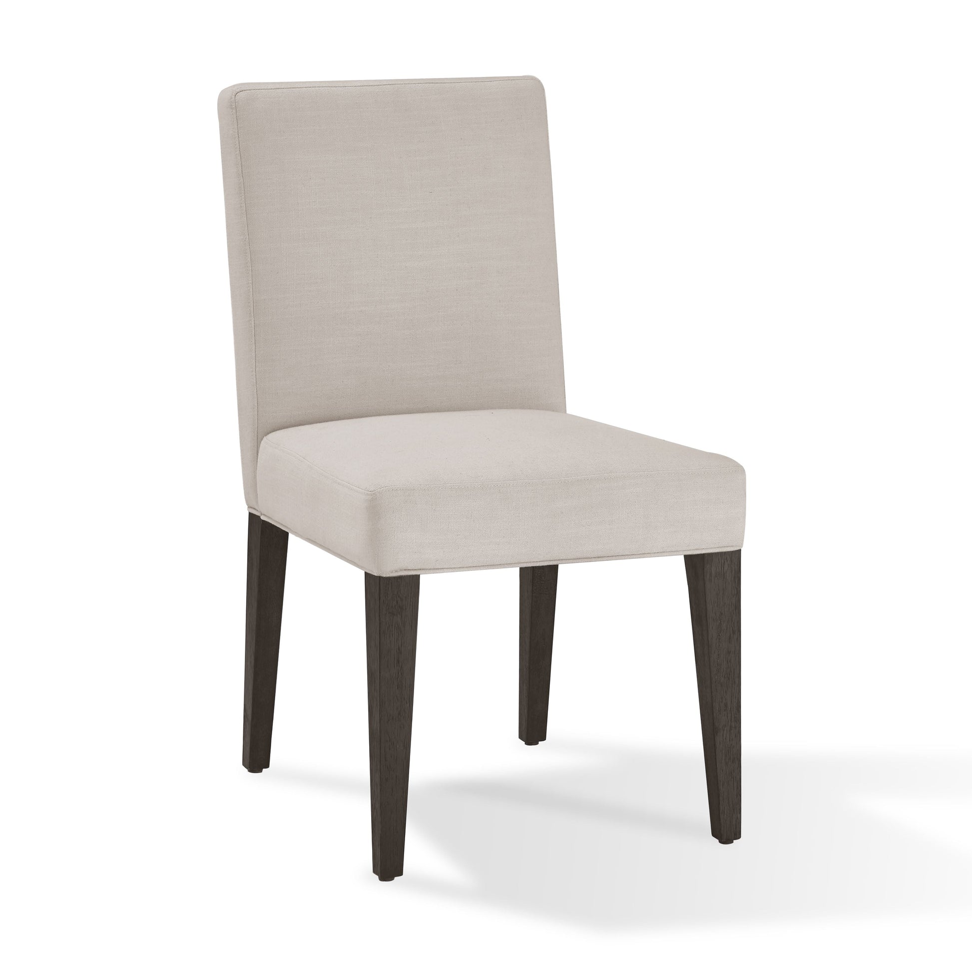 Modesto Upholstered Side Chair in Abalone Linen and French Roast (Set of 2) - Ornate Home