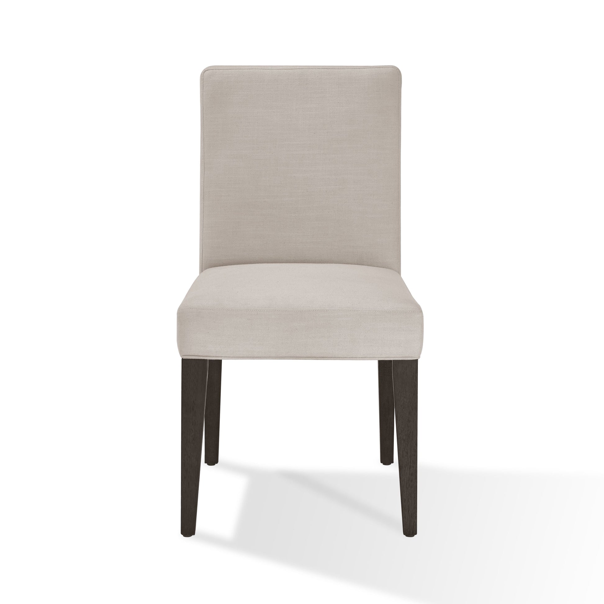 Modesto Upholstered Side Chair in Abalone Linen and French Roast (Set of 2) - Ornate Home