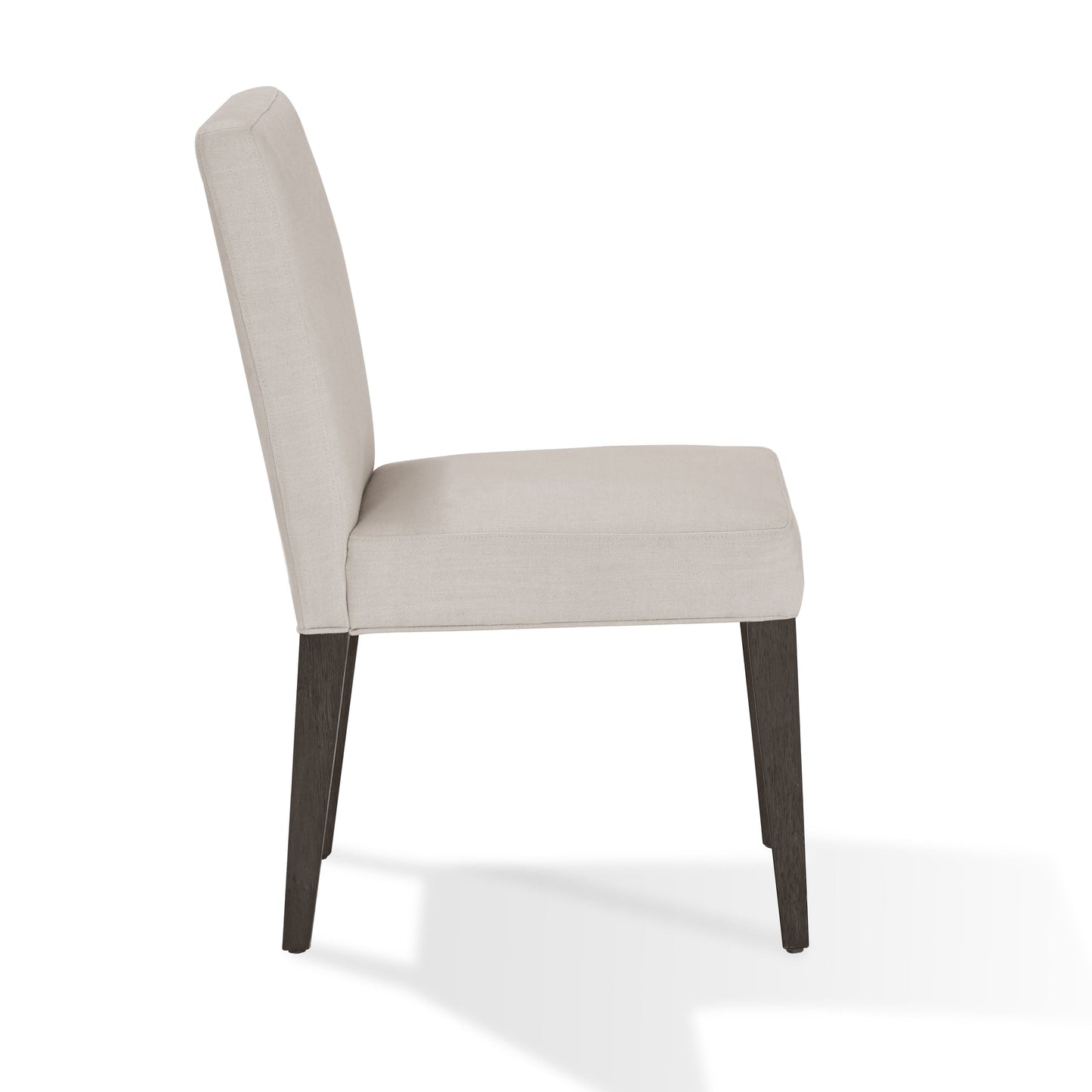 Modesto Upholstered Side Chair in Abalone Linen and French Roast (Set of 2) - Ornate Home