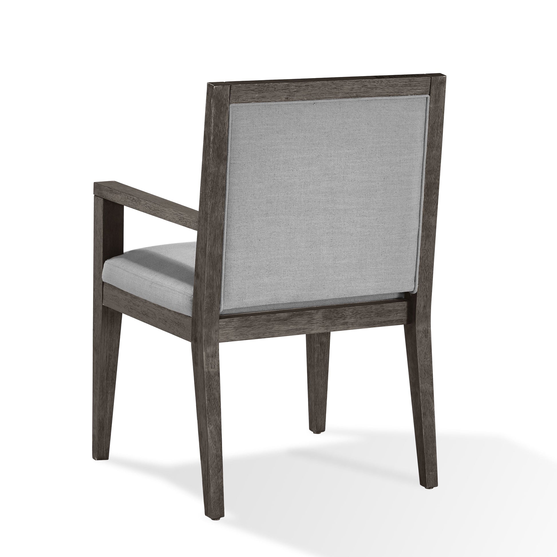 Modesto Wood Frame Upholstered Arm Chair in Koala Linen and French Roast (Set of 2) - Ornate Home