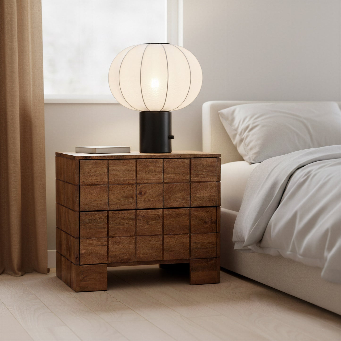 Modo Walnut Nightstand - Ornate Home