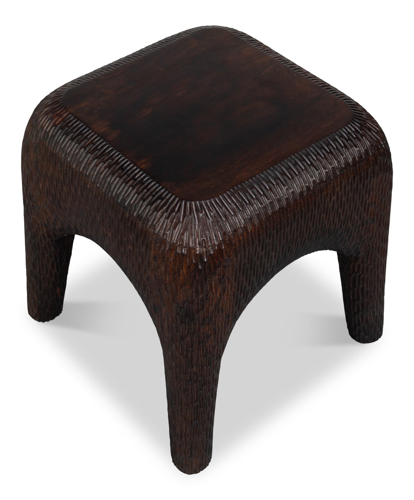Molten Brown Carved Side Table - Ornate Home