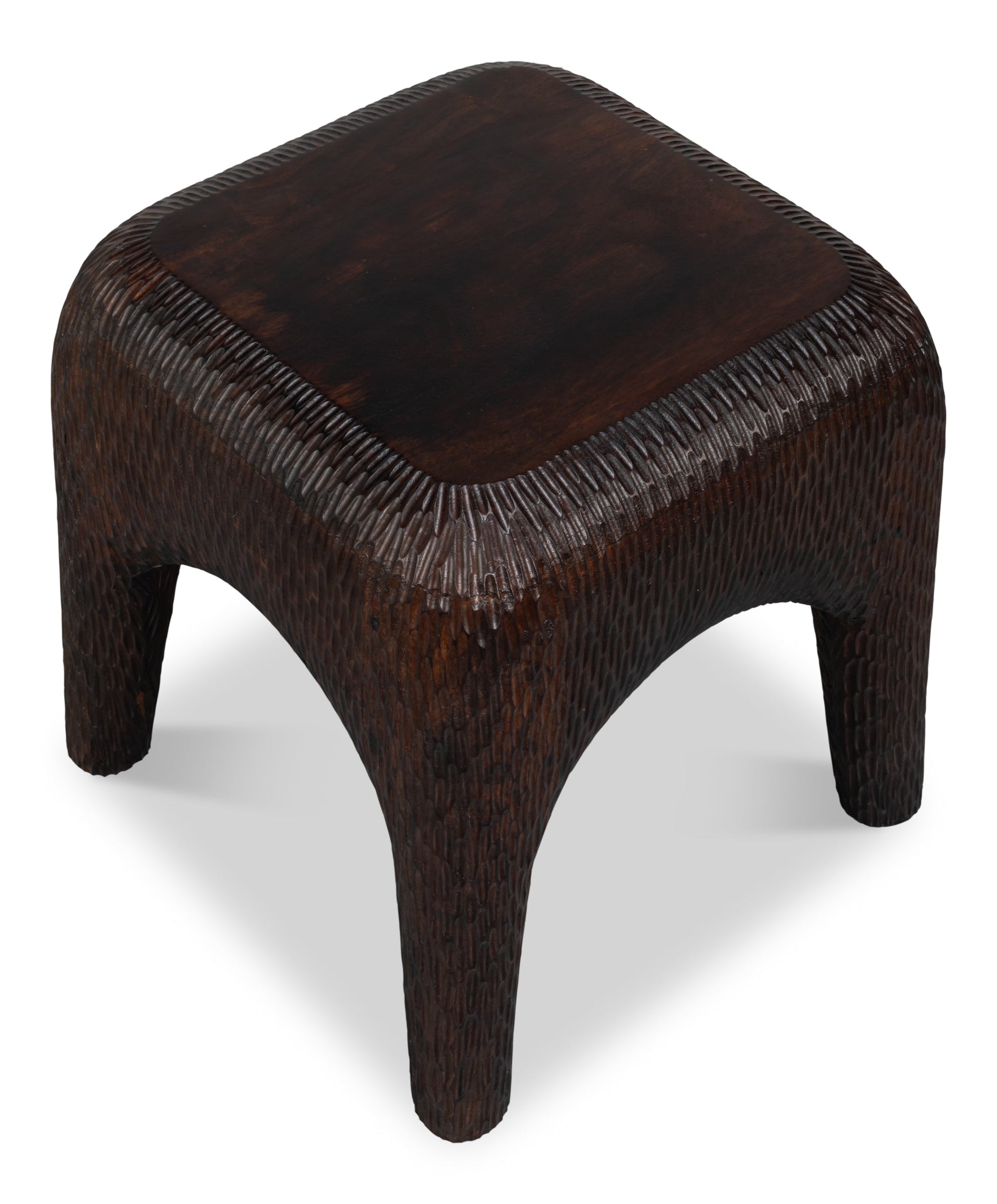 Molten Brown Carved Side Table - Ornate Home