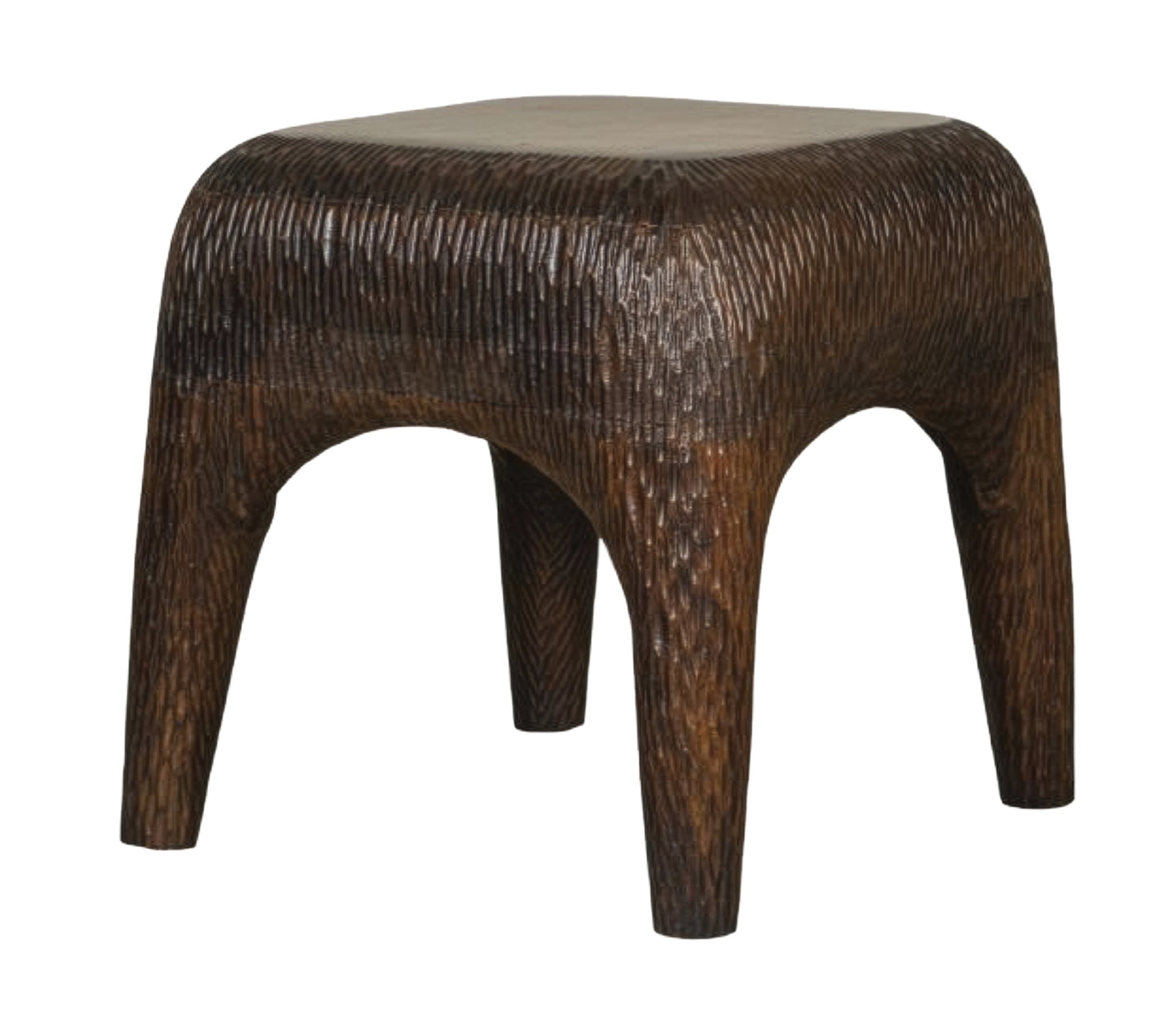Molten Brown Carved Side Table - Ornate Home