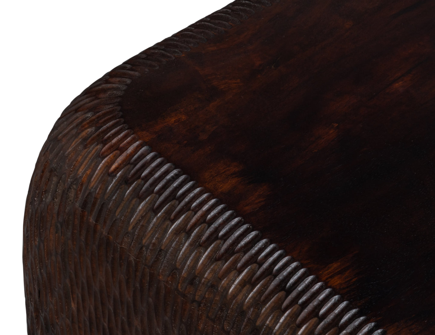 Molten Brown Carved Side Table - Ornate Home