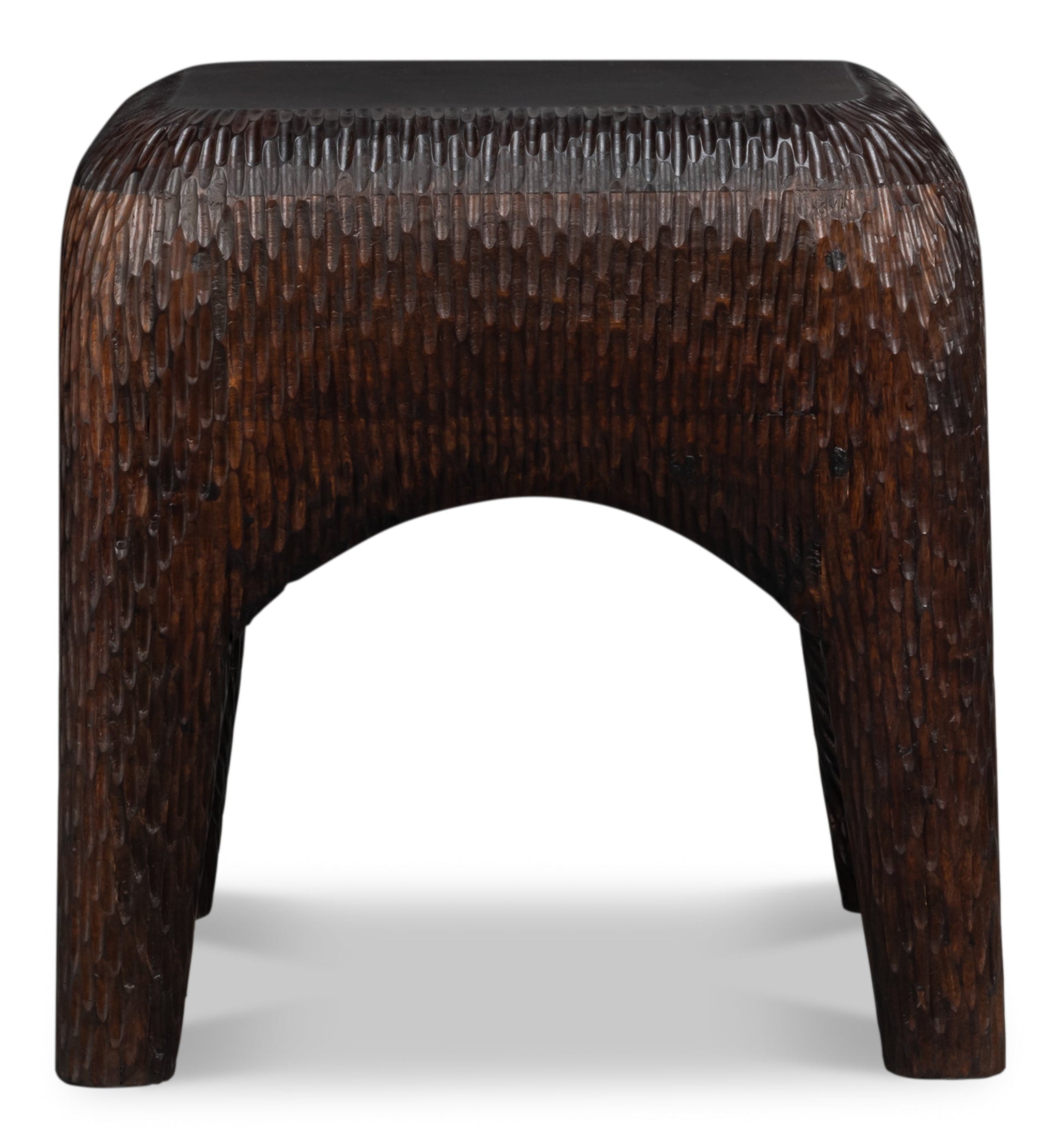 Molten Brown Carved Side Table - Ornate Home