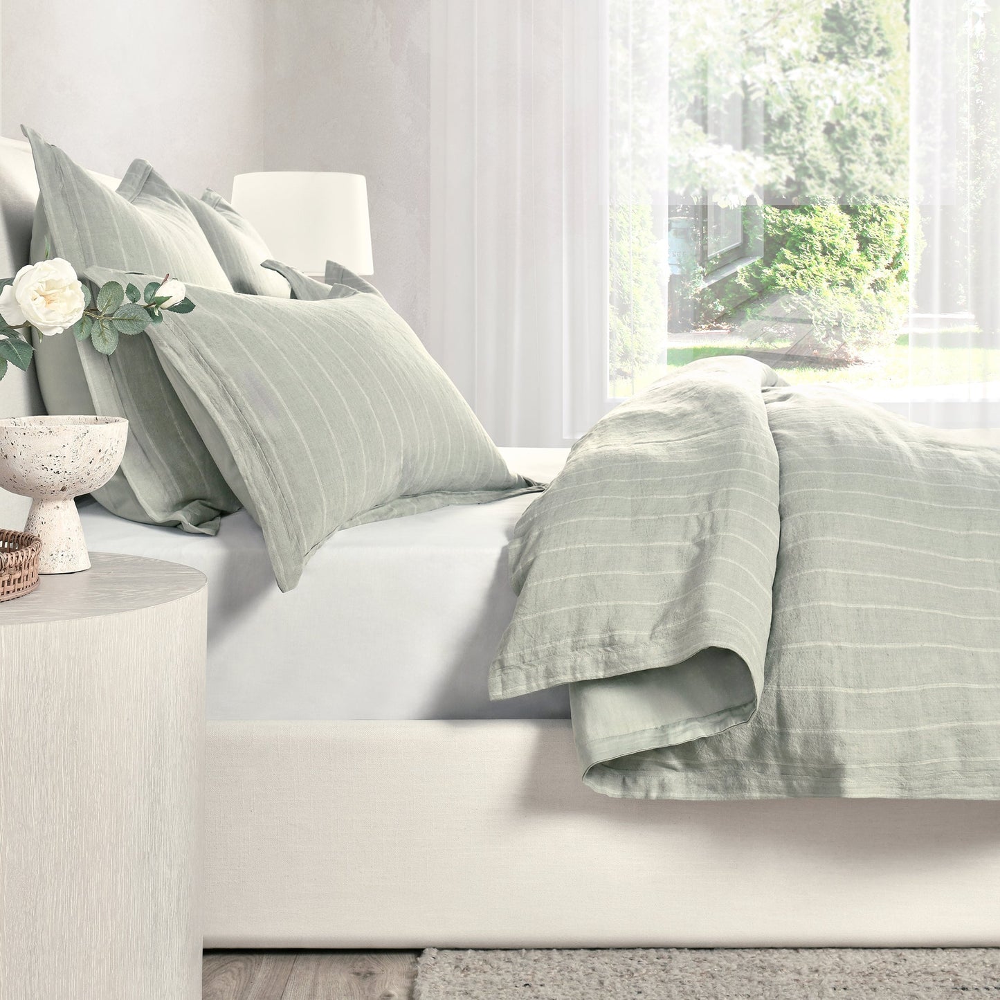 Monaco Sage Duvet Collection - Ornate Home