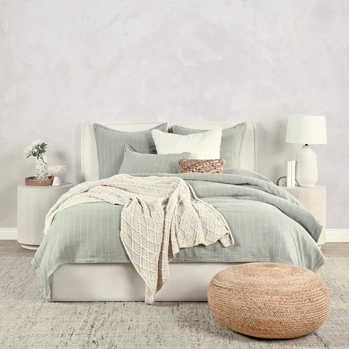 Monaco Sage Duvet Collection - Ornate Home
