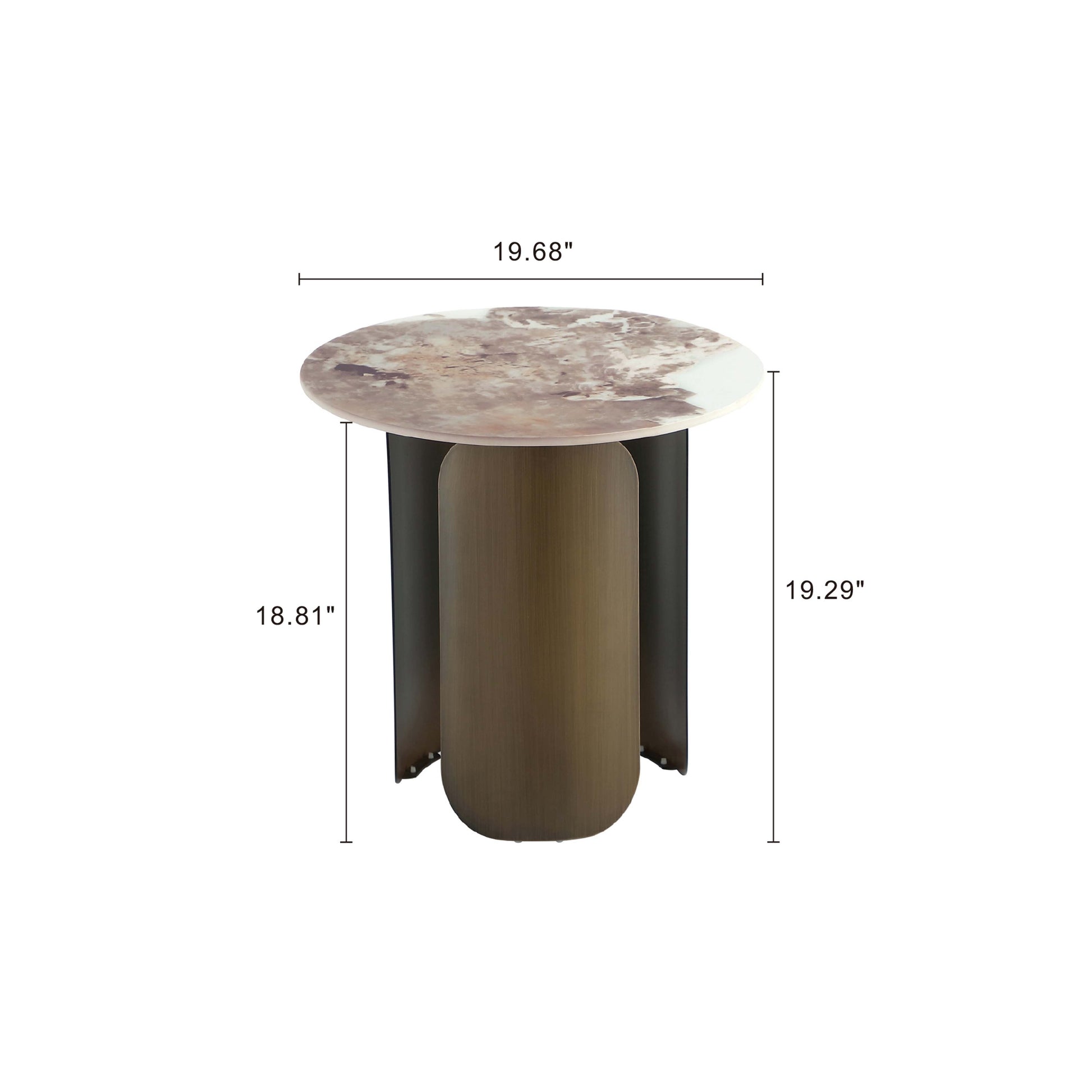 Monica Coffee Table and End Table in Gold (set of 2) - Ornate Home