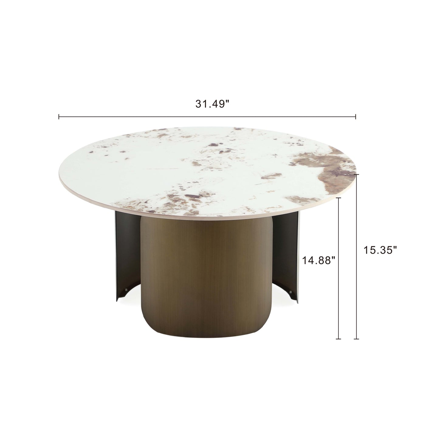 Monica Coffee Table in Gold - Ornate Home