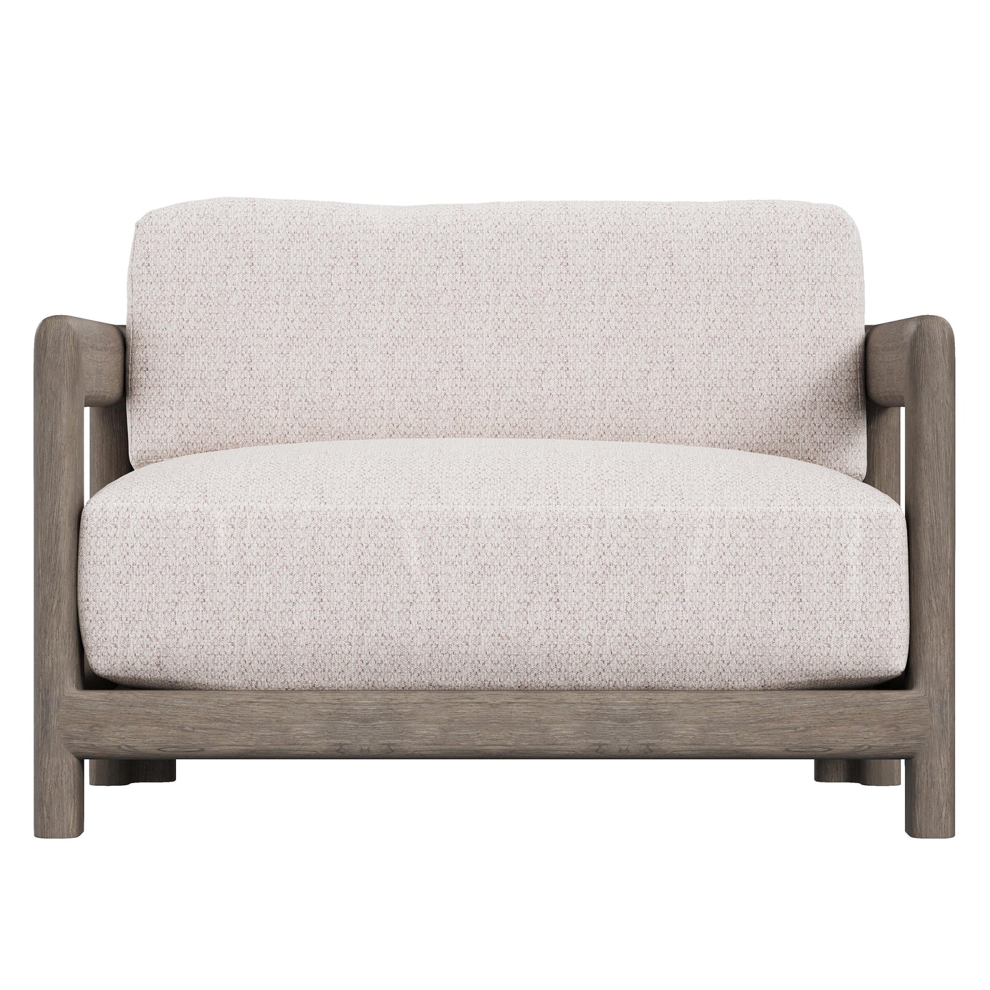 Montaigne Weathered Teak/Cream Outdoor Chair 1/2 - Ornate Home