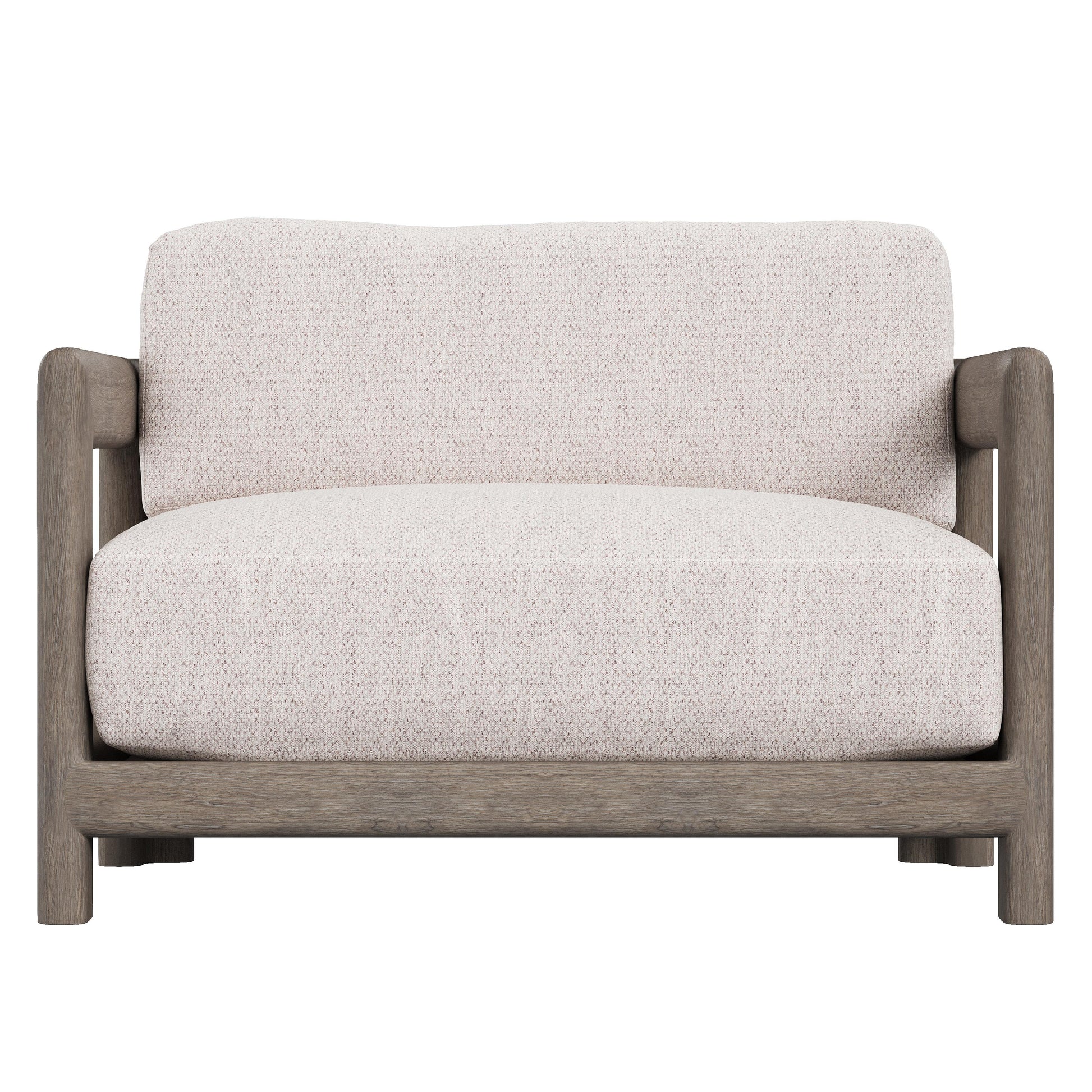 Montaigne Weathered Teak/Cream Outdoor Chair 1/2 - Ornate Home