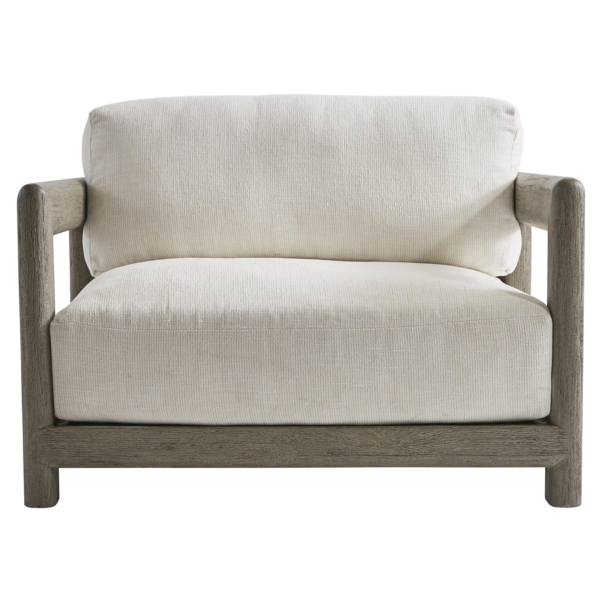Montaigne Weathered Teak/White/Cream Outdoor Chair 1/2 - Ornate Home