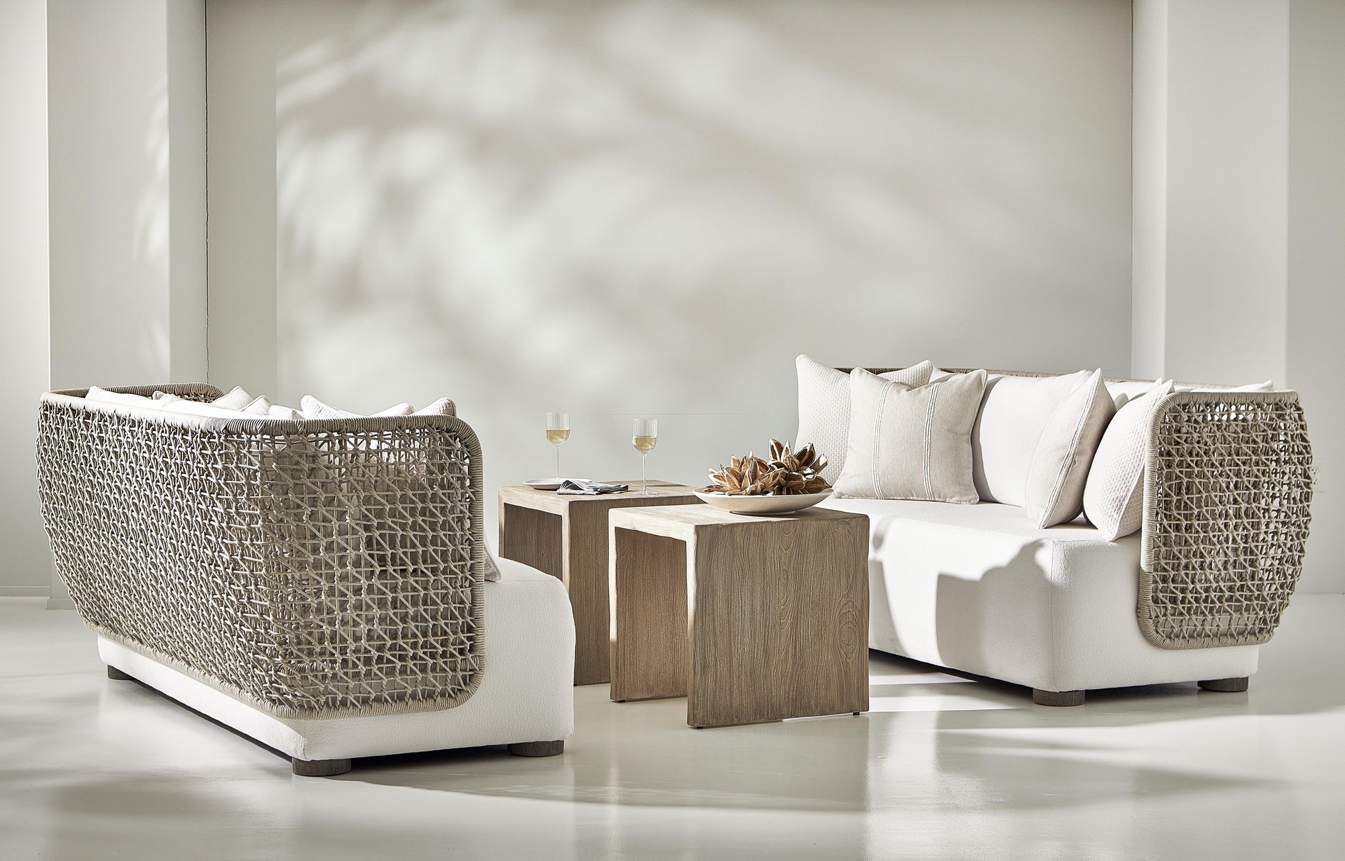 Montego Sea Oat Outdoor Side Table - Ornate Home