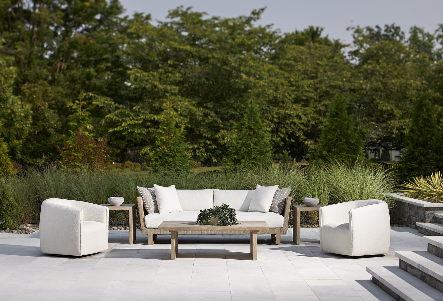 Montego Sea Oat Outdoor Side Table - Ornate Home