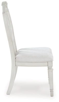 Montelaine Antique White Dining Side Chair (Set of 2)- Viva Furn
