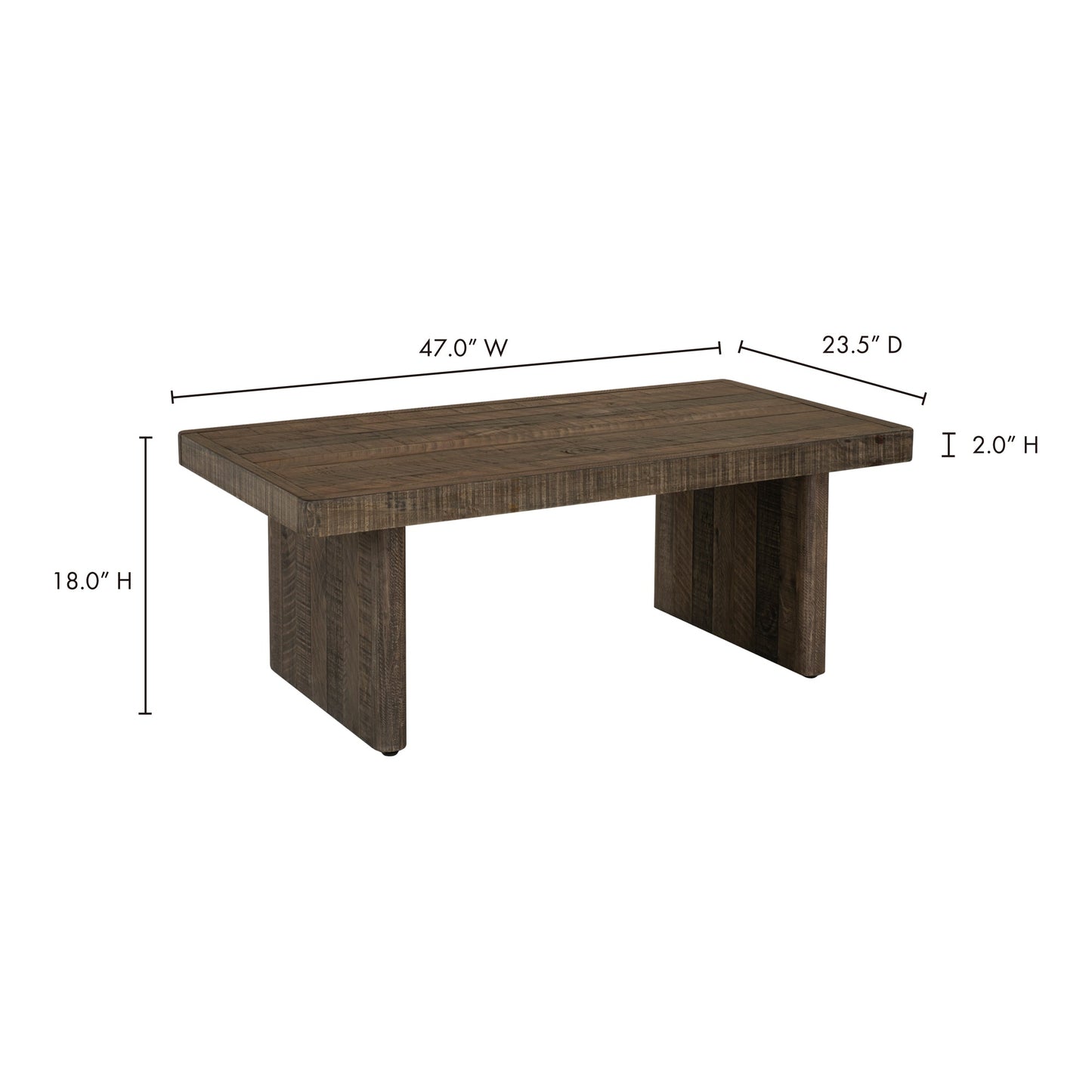 Monterey Aged Brown Coffee Table - Ornate Home