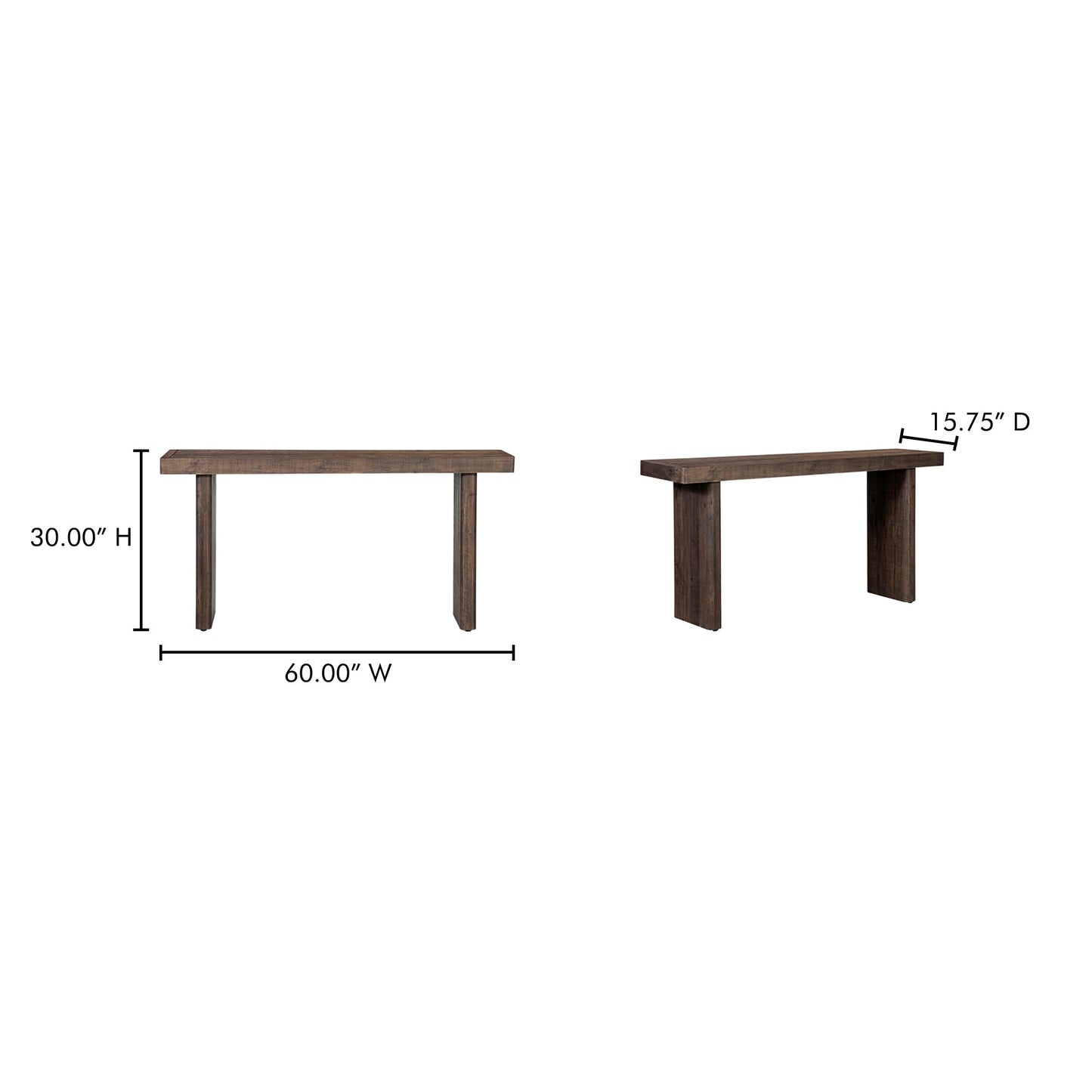 Monterey Aged Brown Console Table - Ornate Home