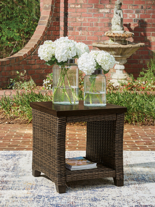 Monterey Point Dark Brown Square End Table- Viva Furn