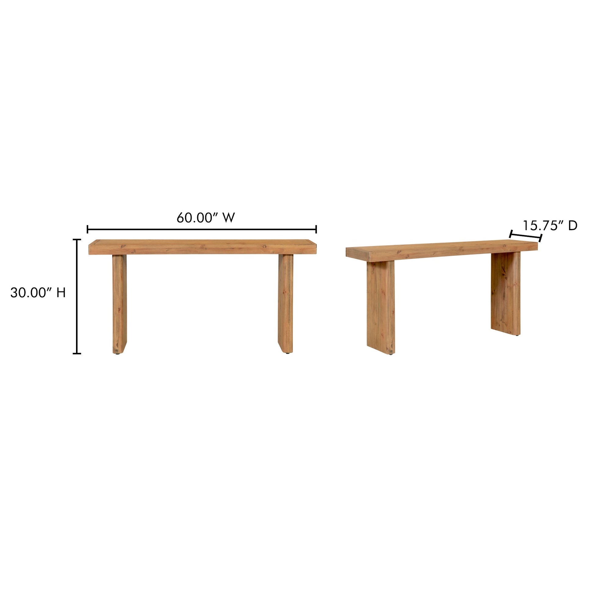 Monterey Rustic Blonde Console Table - Ornate Home