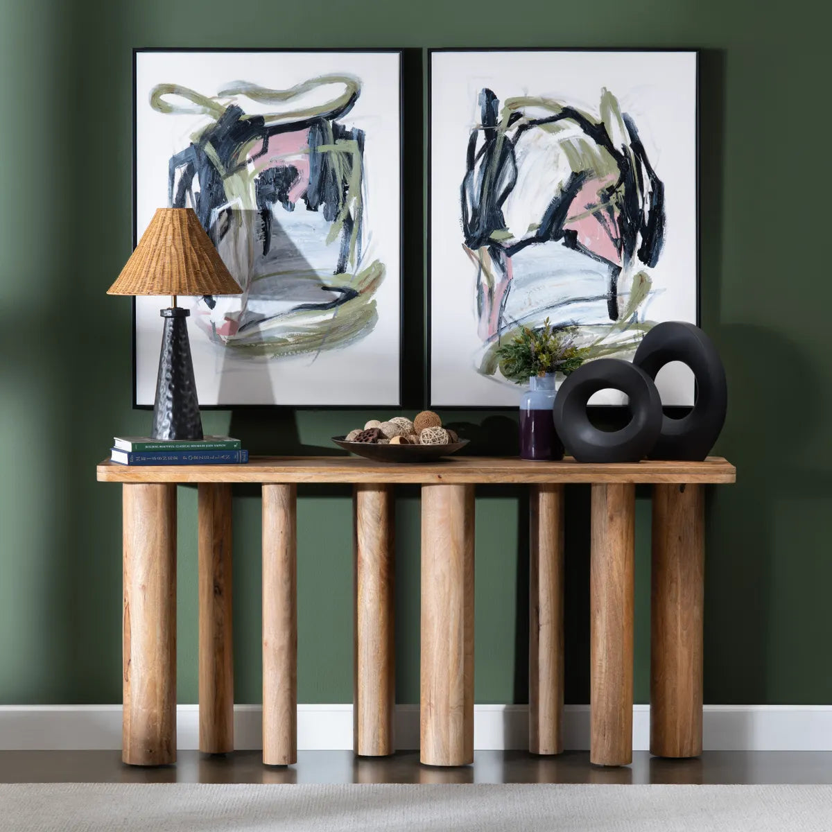 Moody Hues Green/Black Canvas - Ornate Home