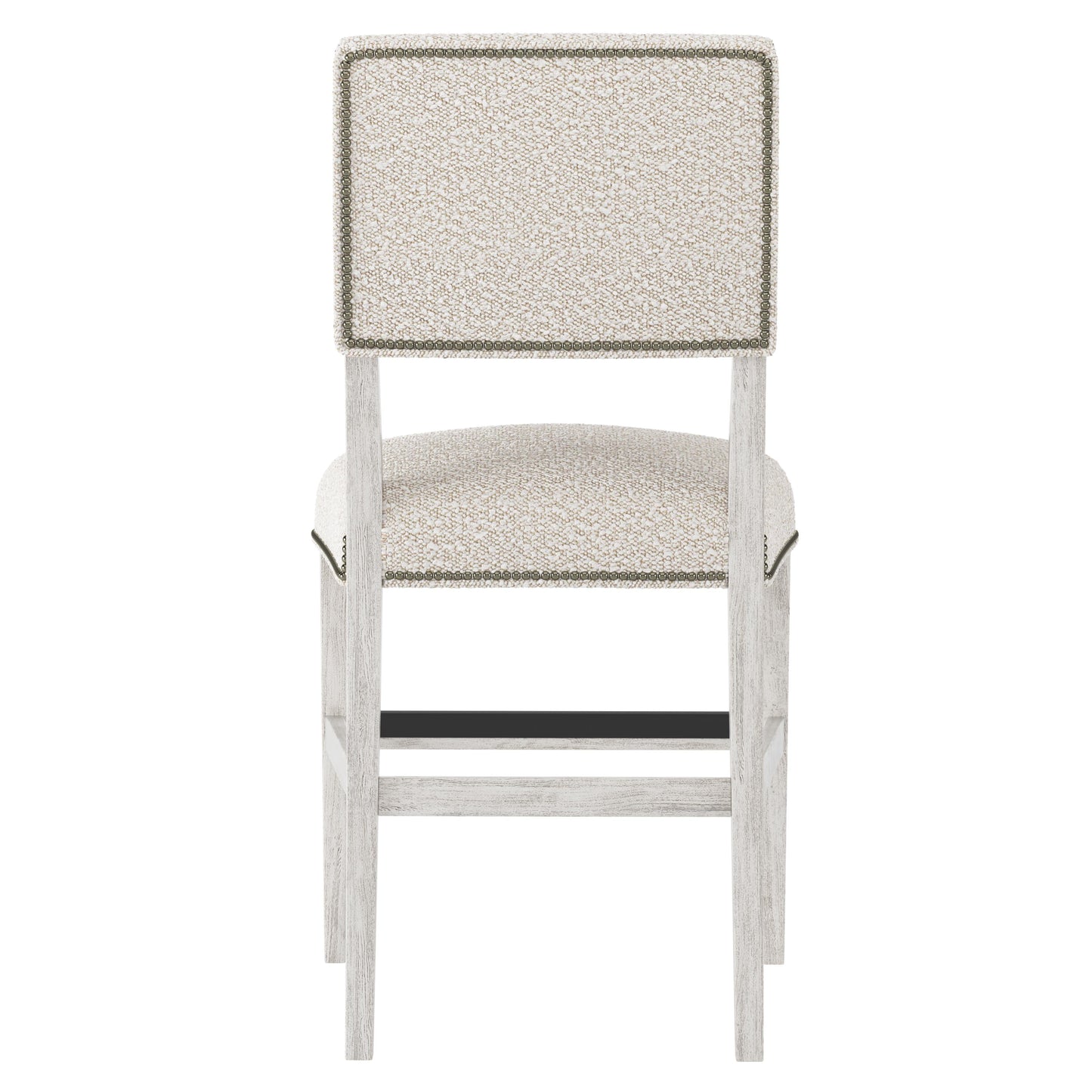 Moore Glacier White/White/Cream Fabric Counter Stool - Ornate Home