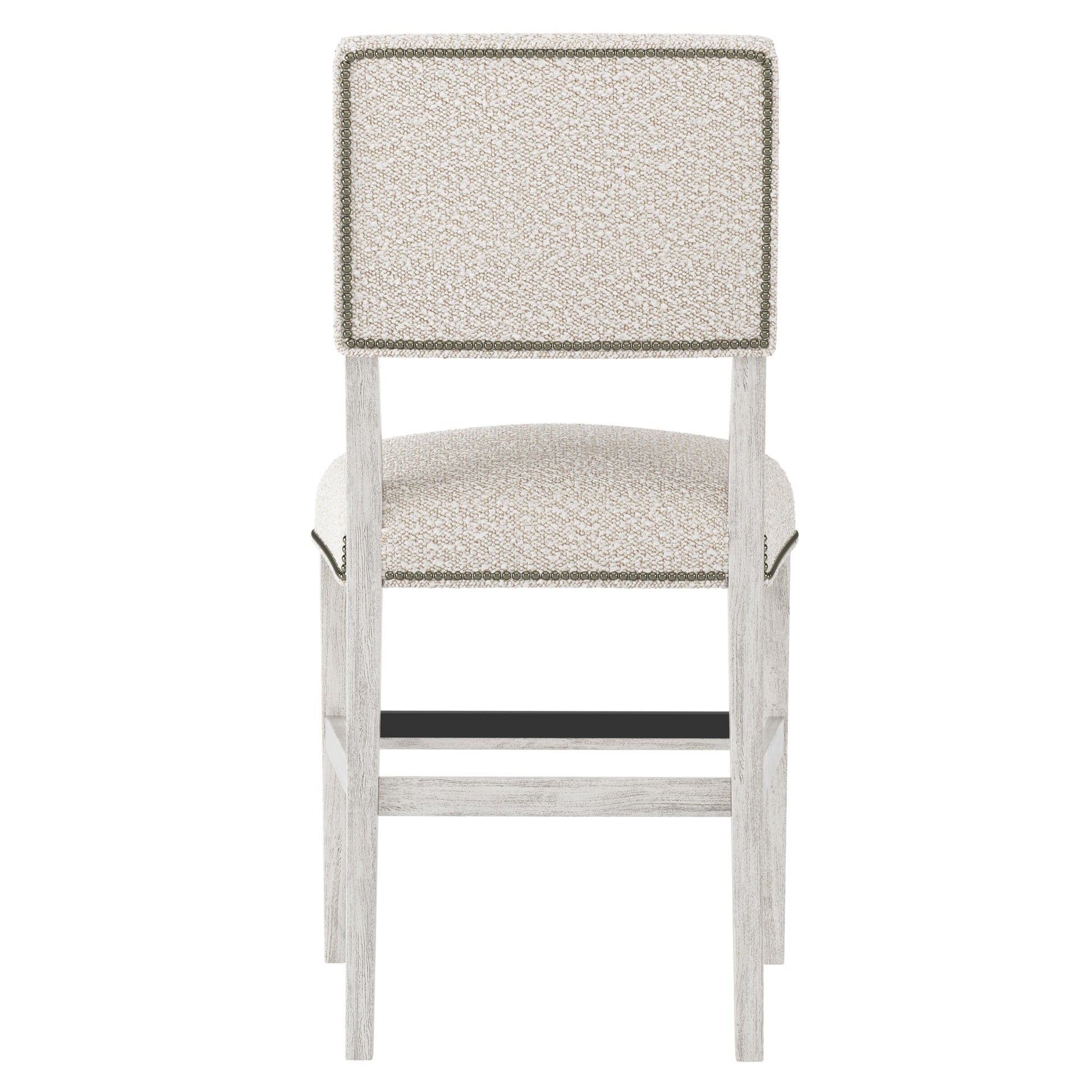 Moore Glacier White/White/Cream Fabric Counter Stool - Ornate Home