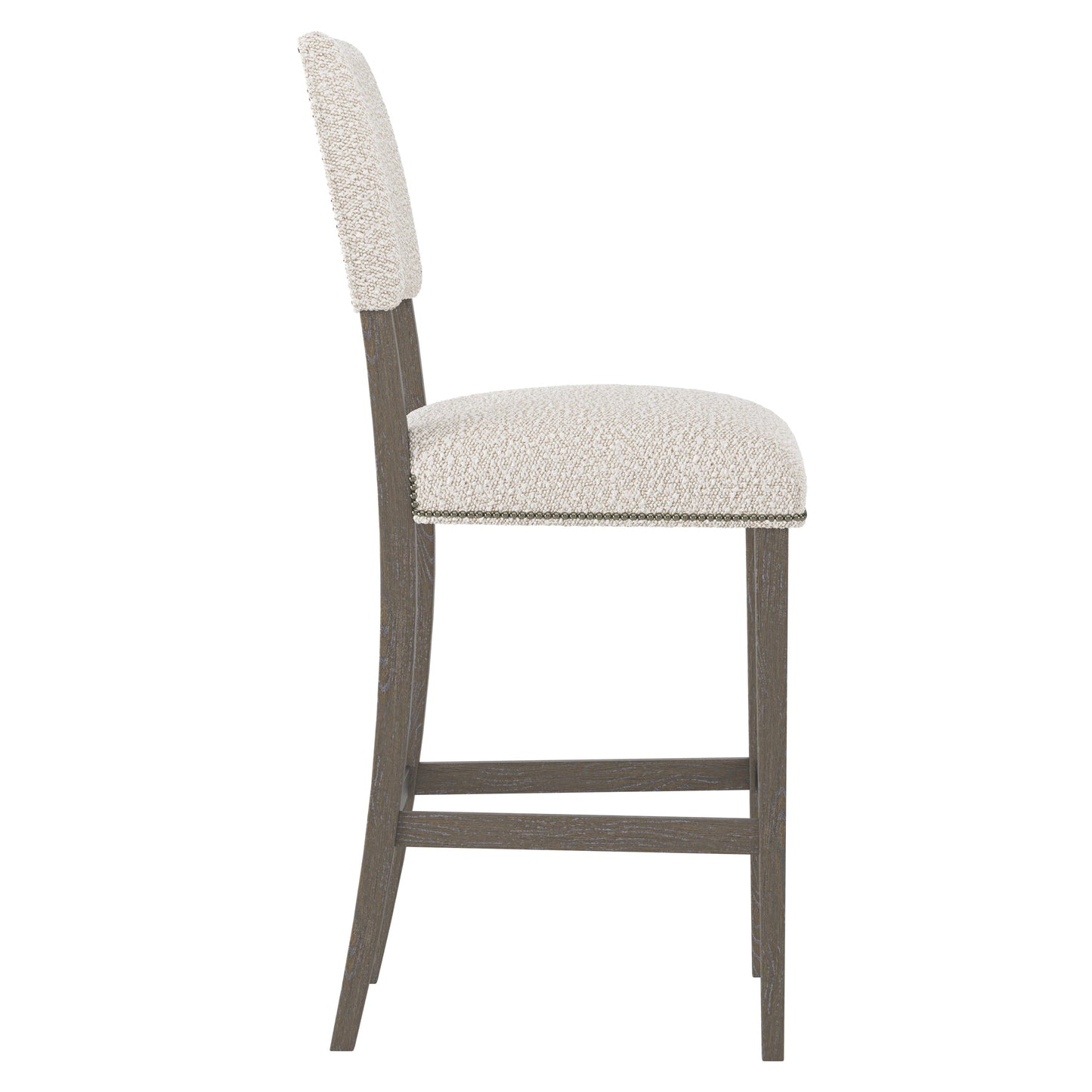 Moore Portobello/White/Cream Fabric Bar Stool - Ornate Home