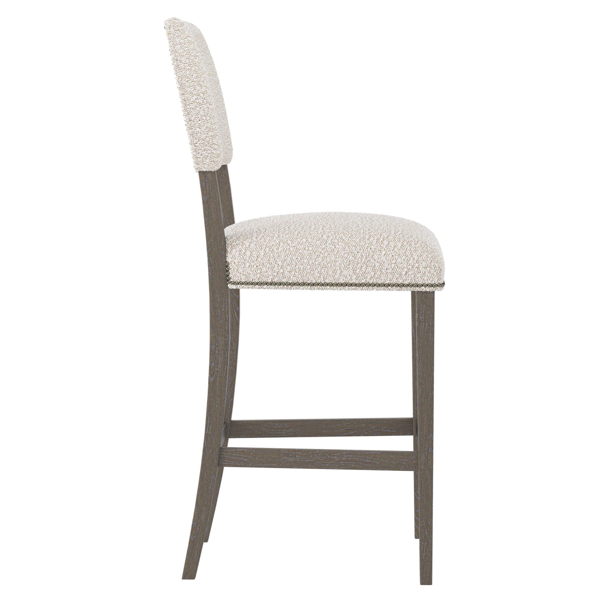 Moore Portobello/White/Cream Fabric Bar Stool - Ornate Home