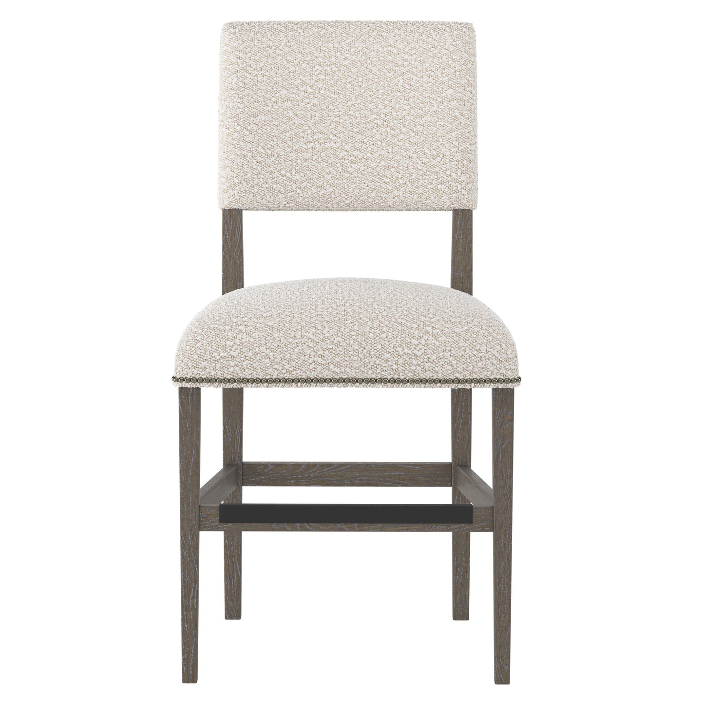 Moore Portobello/White/Cream Fabric Counter Stool - Ornate Home