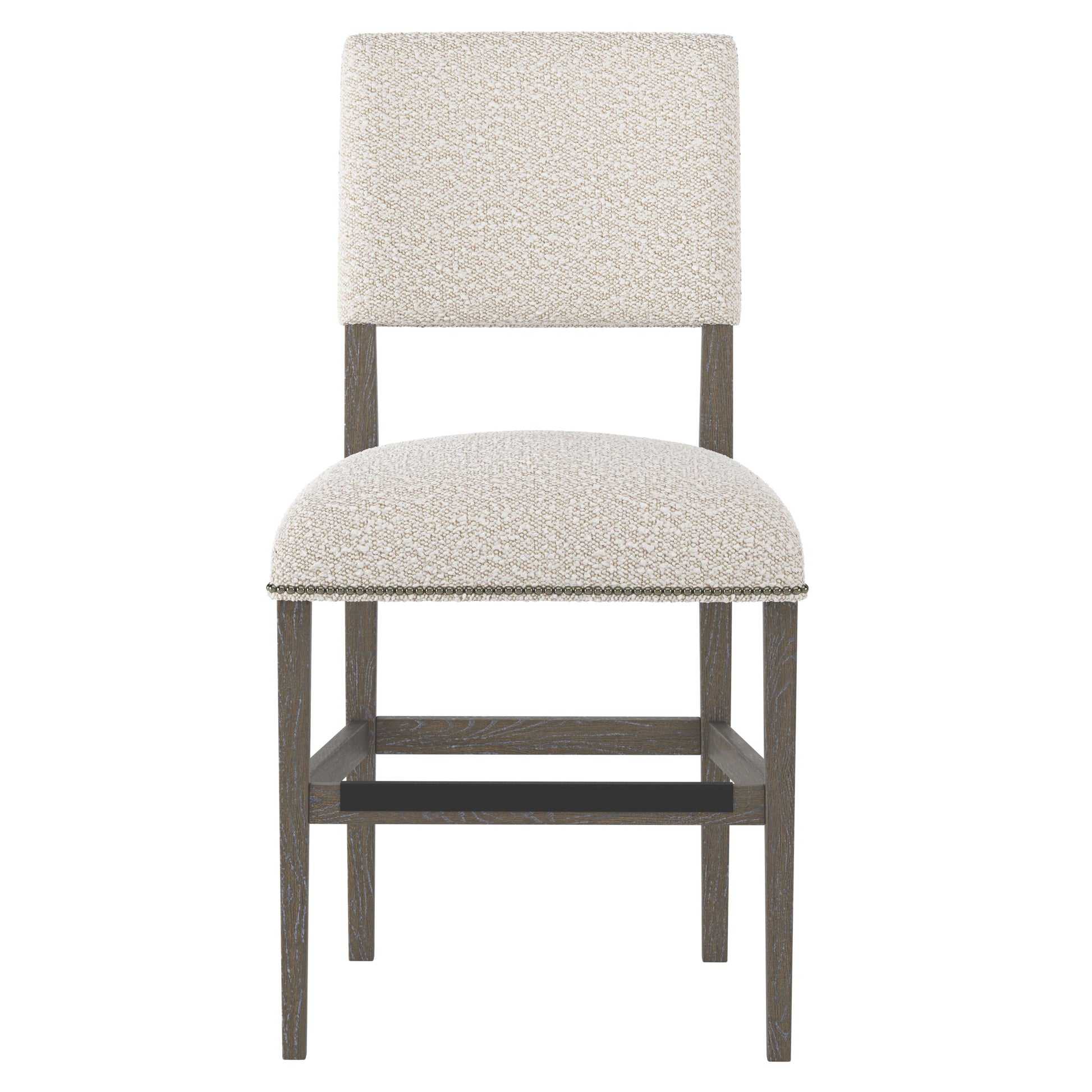 Moore Portobello/White/Cream Fabric Counter Stool - Ornate Home