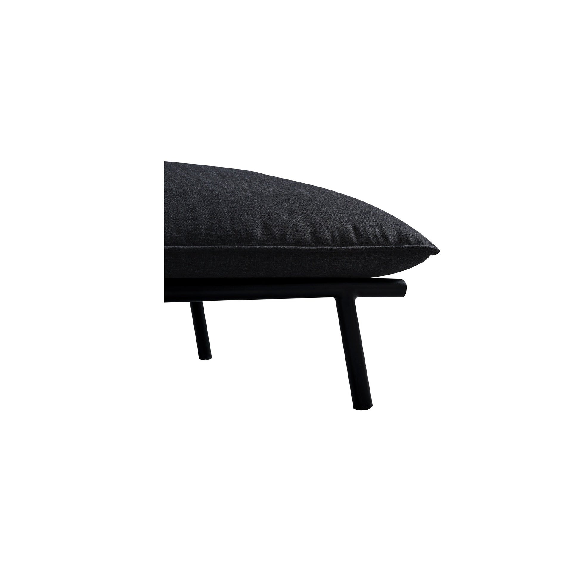 Morgan Speckled Charcoal Outdoor Ottoman - Ornate Home
