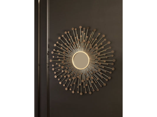Morwenna Bronze/Gold Finish Accent Mirror- Viva Furn