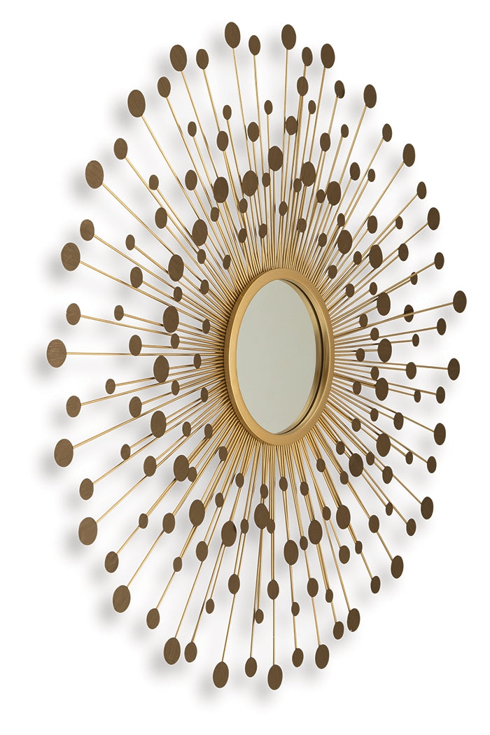Morwenna Bronze/Gold Finish Accent Mirror- Viva Furn
