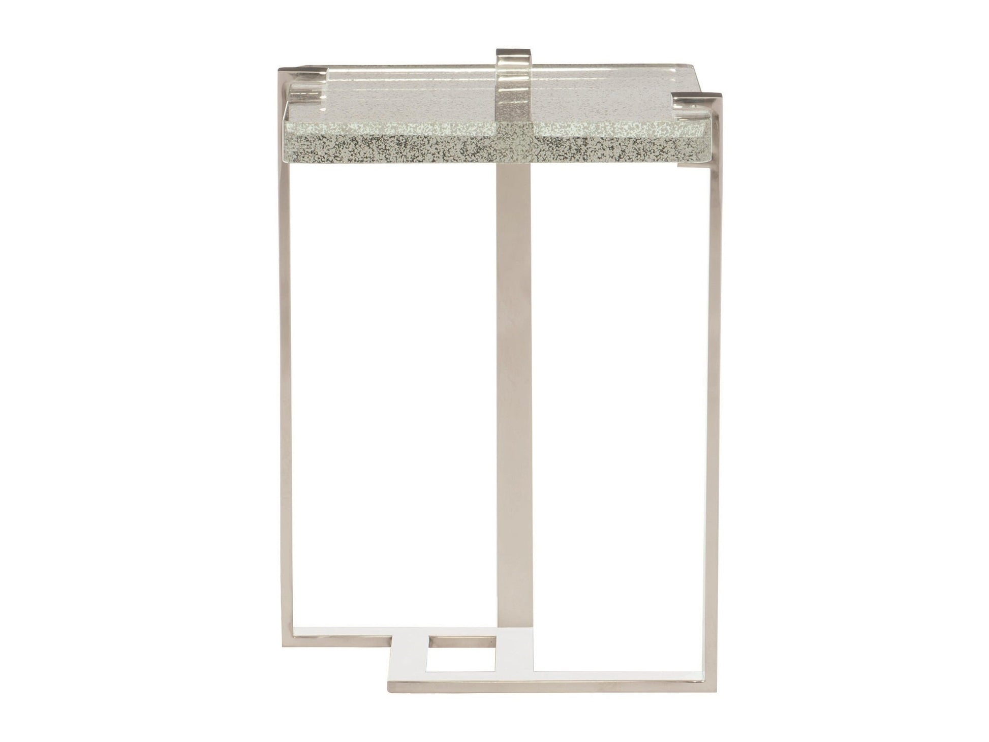 Mott Polished Stainless Steel/Bubble Glass Accent Table - Ornate Home