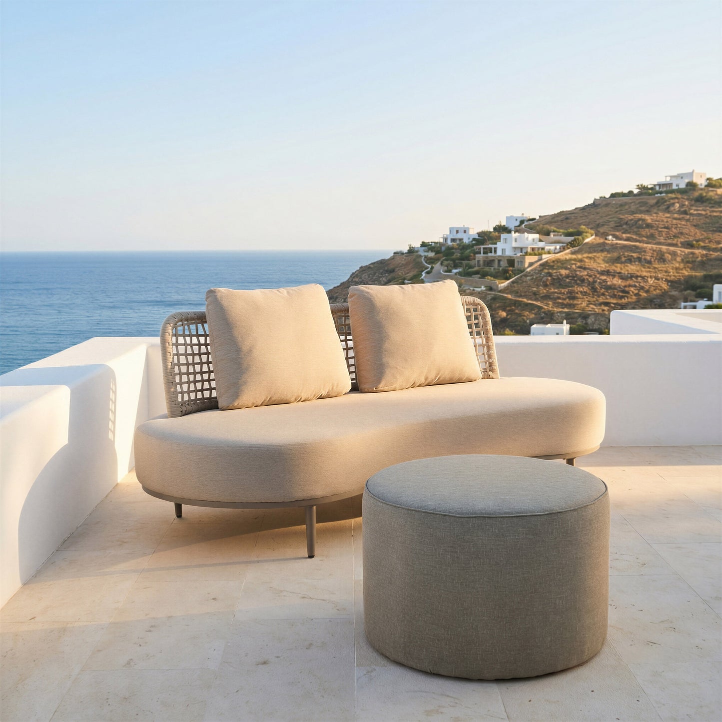 Moxy Green Outdoor Ottoman - Ornate Home