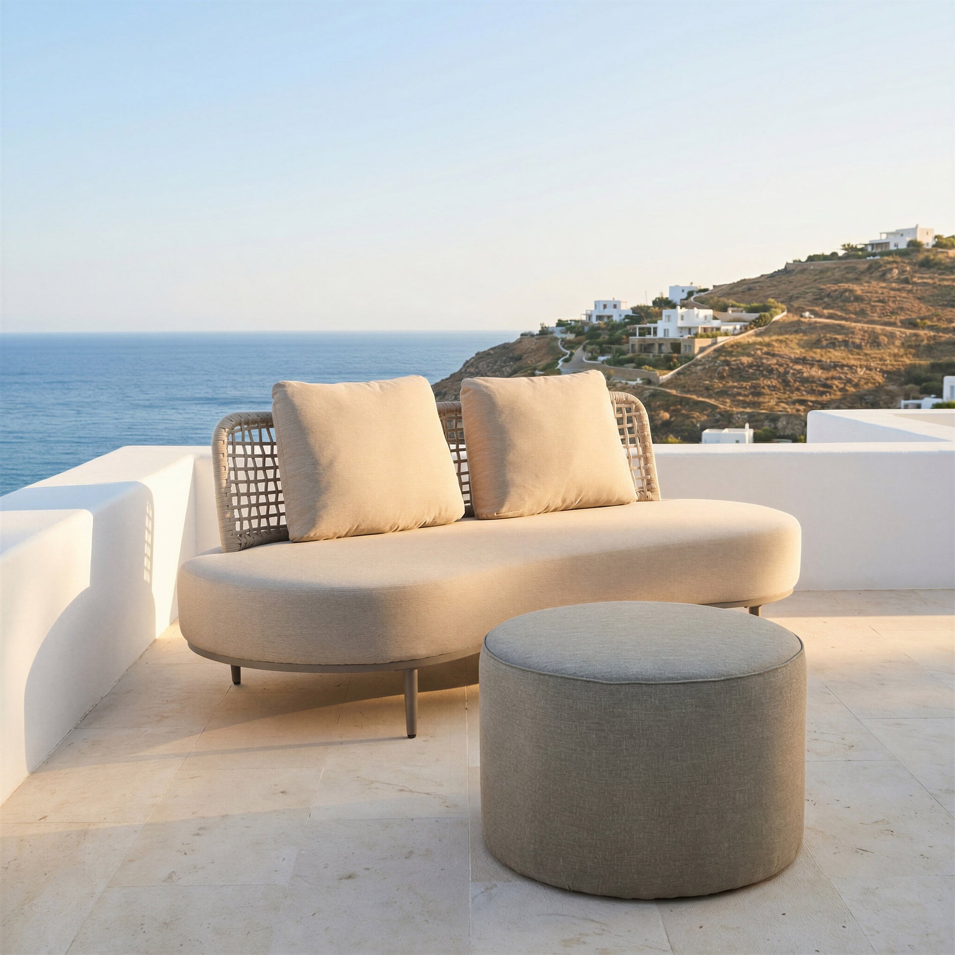 Moxy Green Outdoor Ottoman - Ornate Home