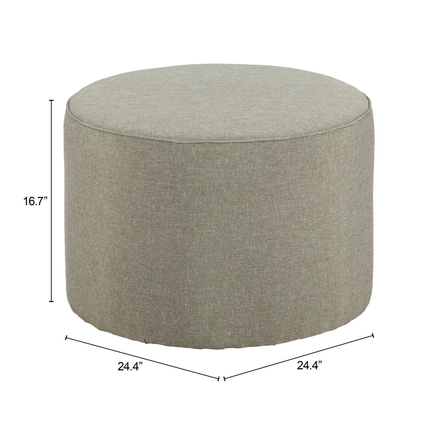 Moxy Green Outdoor Ottoman - Ornate Home