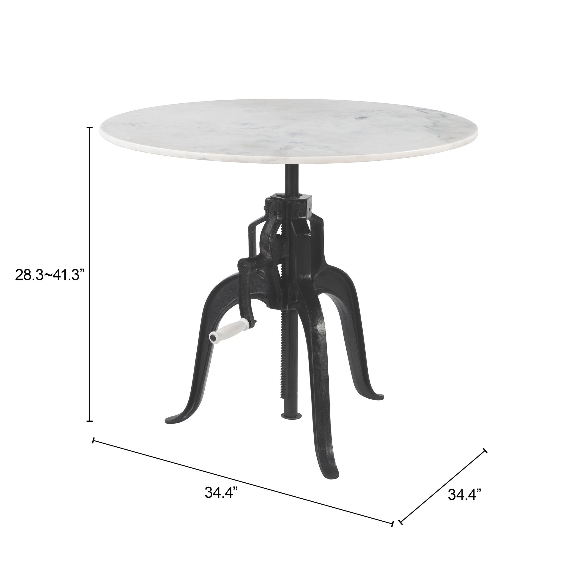 Mufid White & Black Bistro Table - Ornate Home