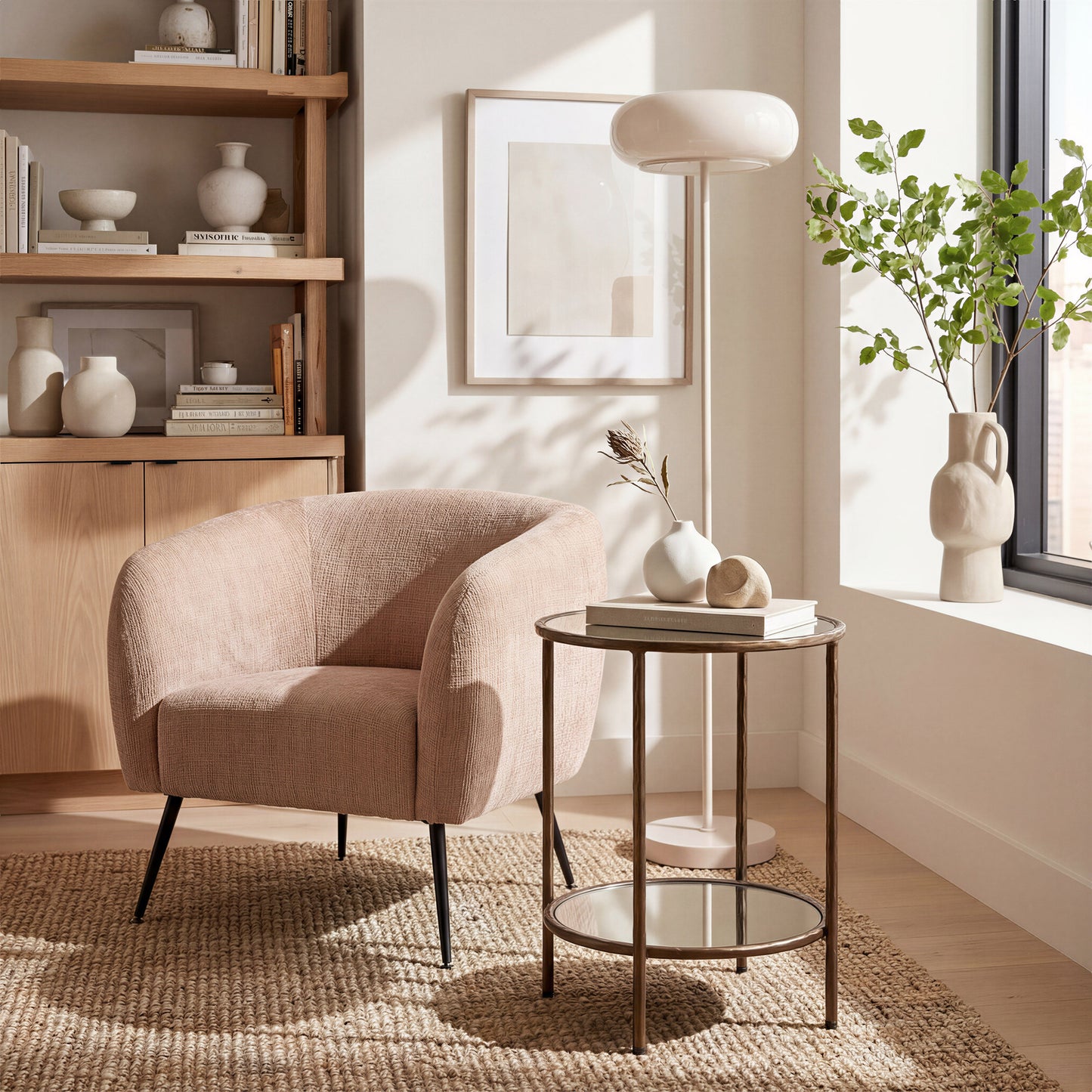 Munk Beige Floor Lamp - Ornate Home
