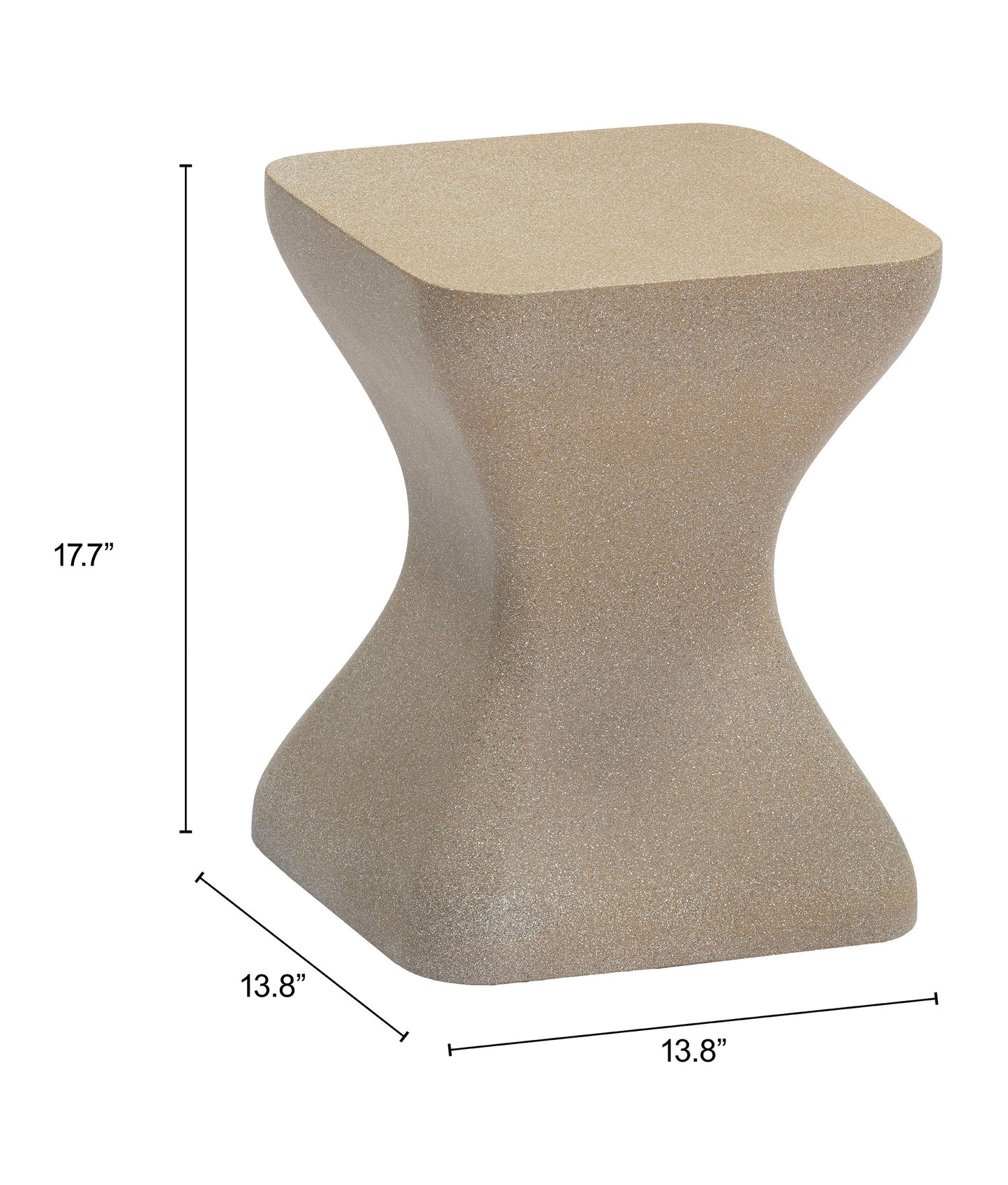 Mura Taupe Outdoor Side Table - Ornate Home