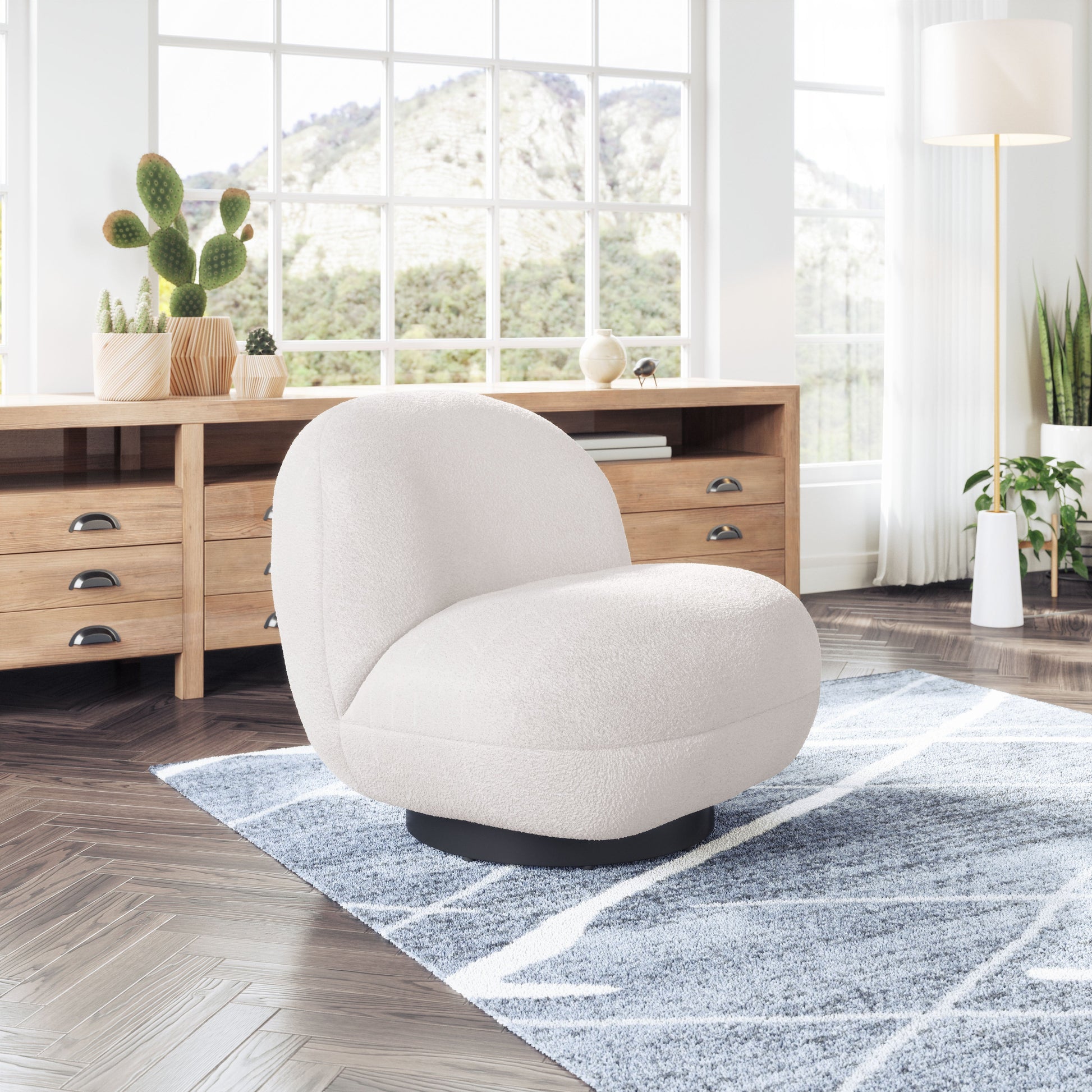 Myanmar Cream Accent Chair - Ornate Home
