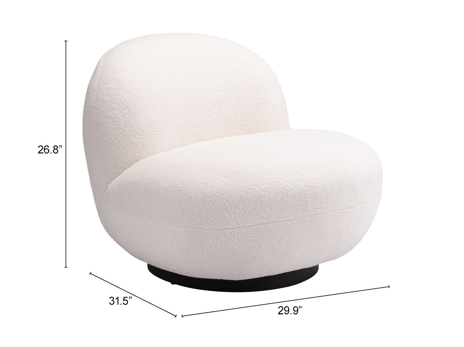 Myanmar Cream Accent Chair - Ornate Home